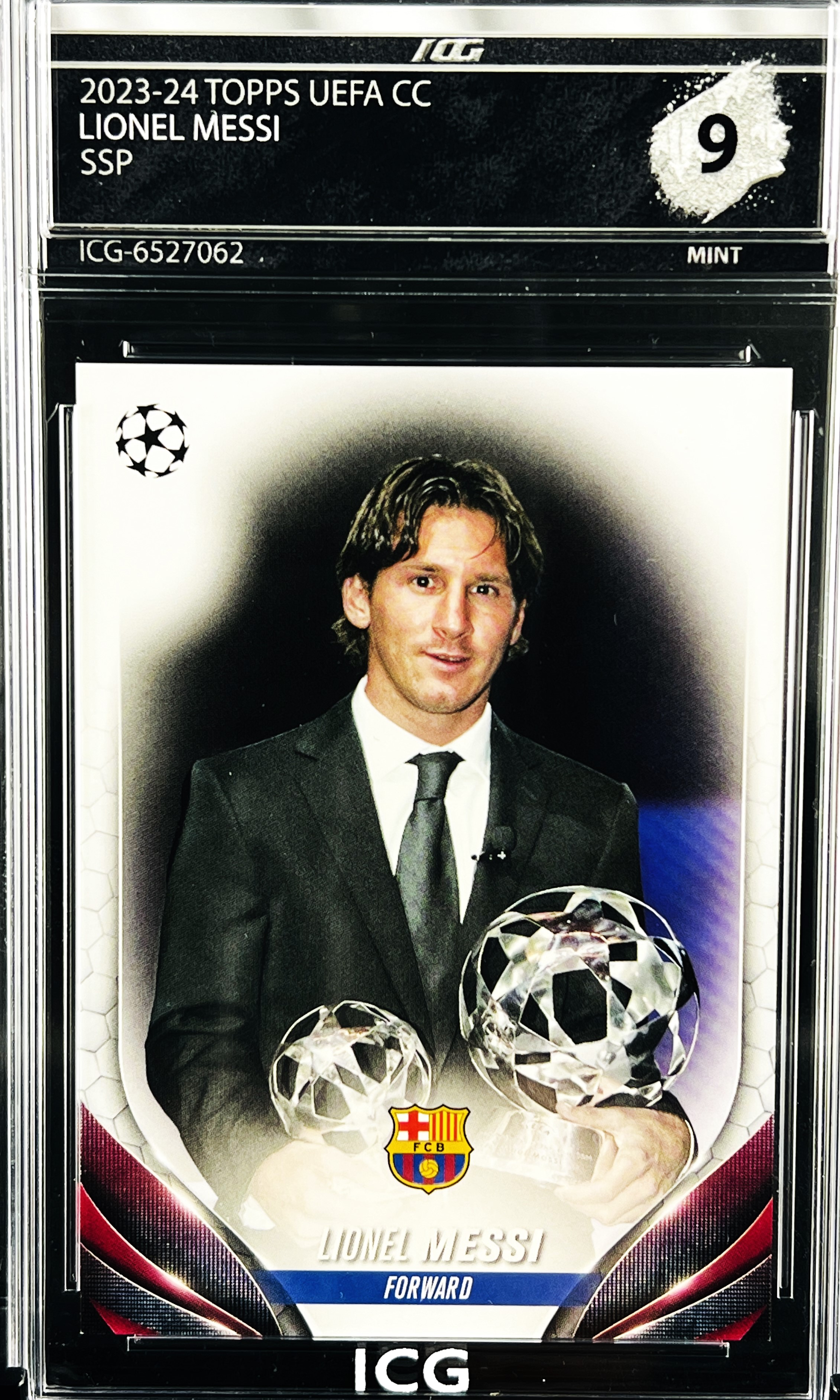 LIONEL MESSI · 2023-24 TOPPS UEFA CC · SSP