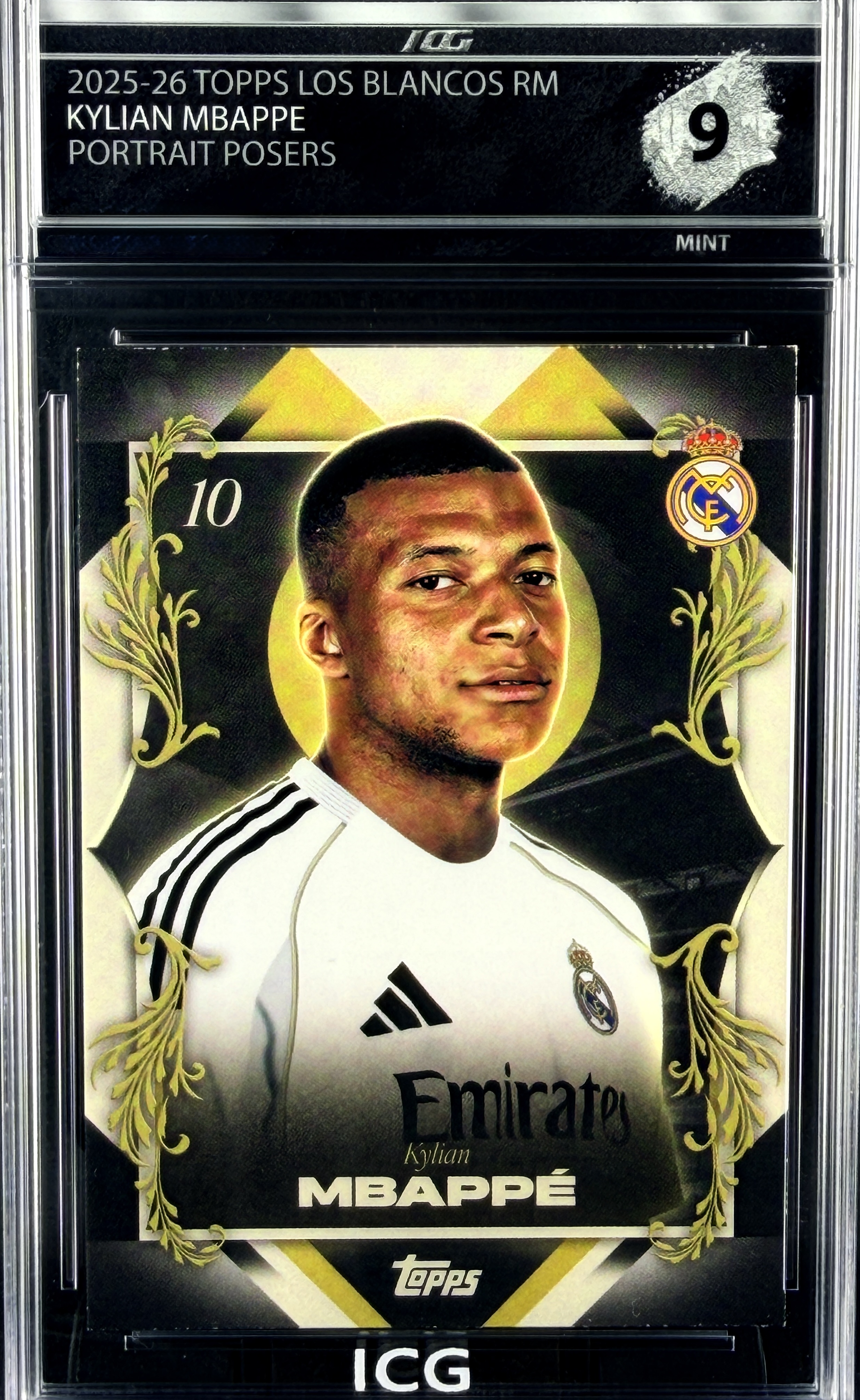 KYLIAN MBAPPE · 2025-26 TOPPS LOS BLANCOS RM · PORTRAIT POSERS