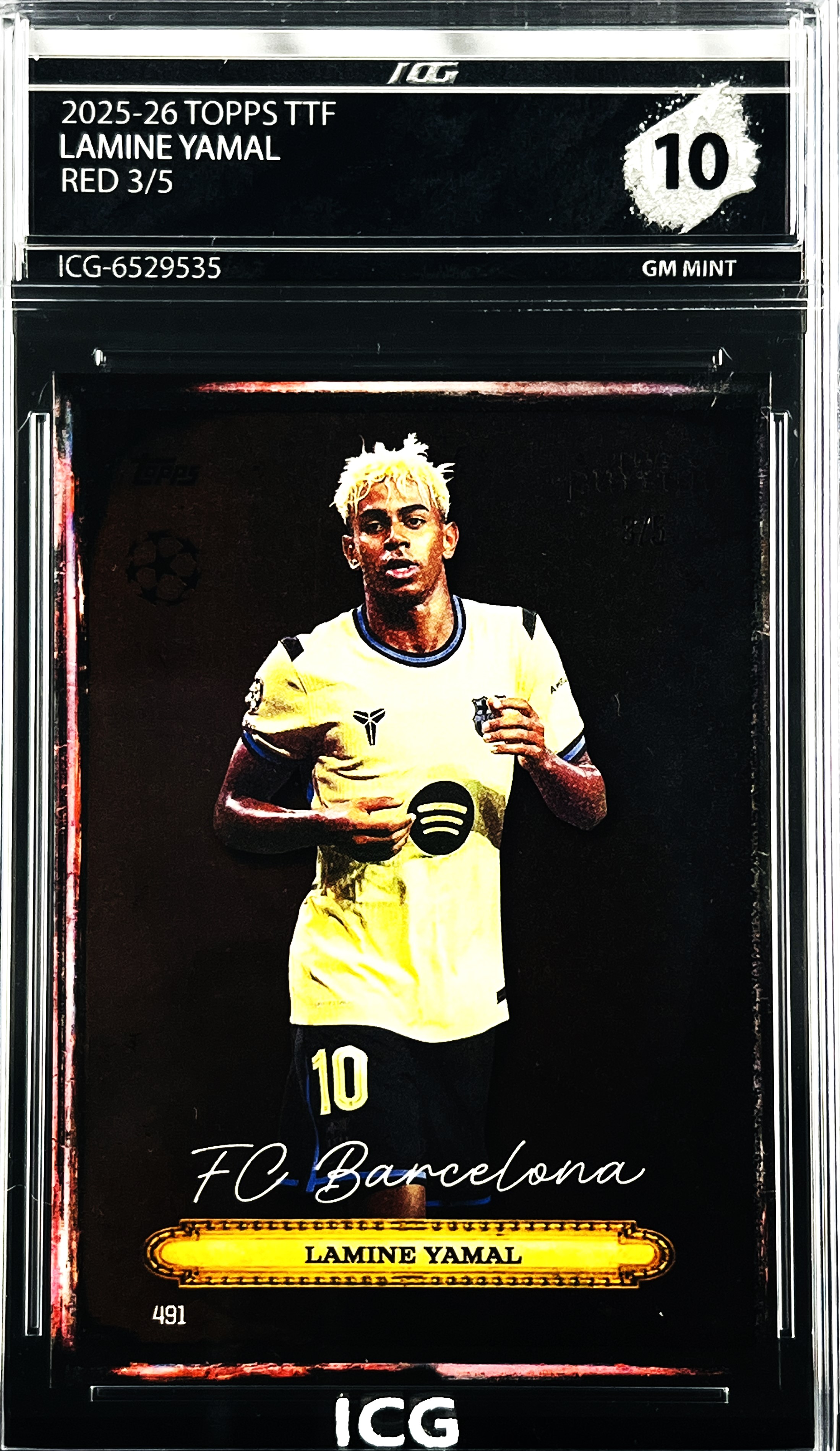 LAMINE YAMAL · 2025-26 TOPPS TTF · RED 3/5