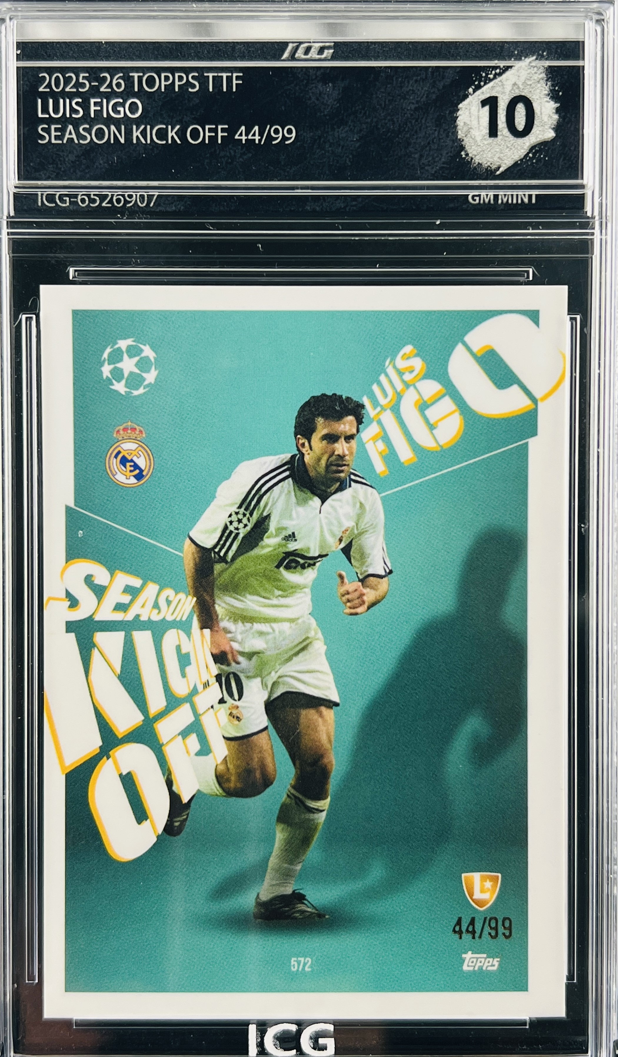 LUIS FIGO · 2025-26 TOPPS TTF · SEASON KICK OFF 44/99