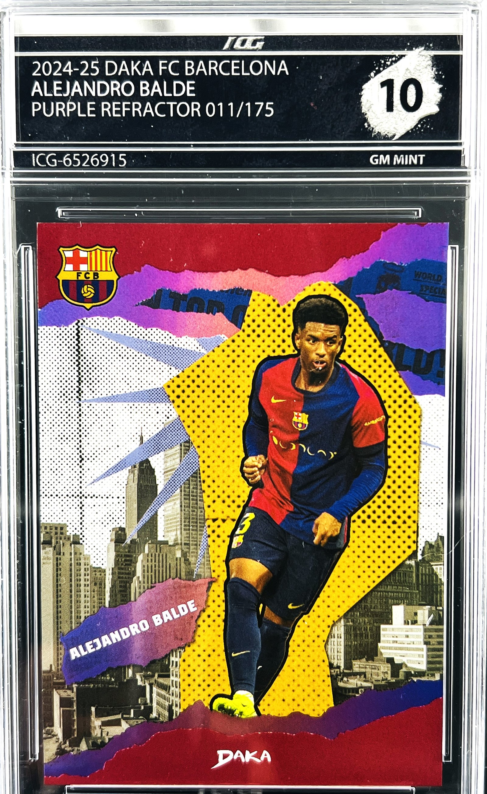 ALEJANDRO BALDE · 2025 TOPPS UCC · PURPLE REFRACTOR 011/175