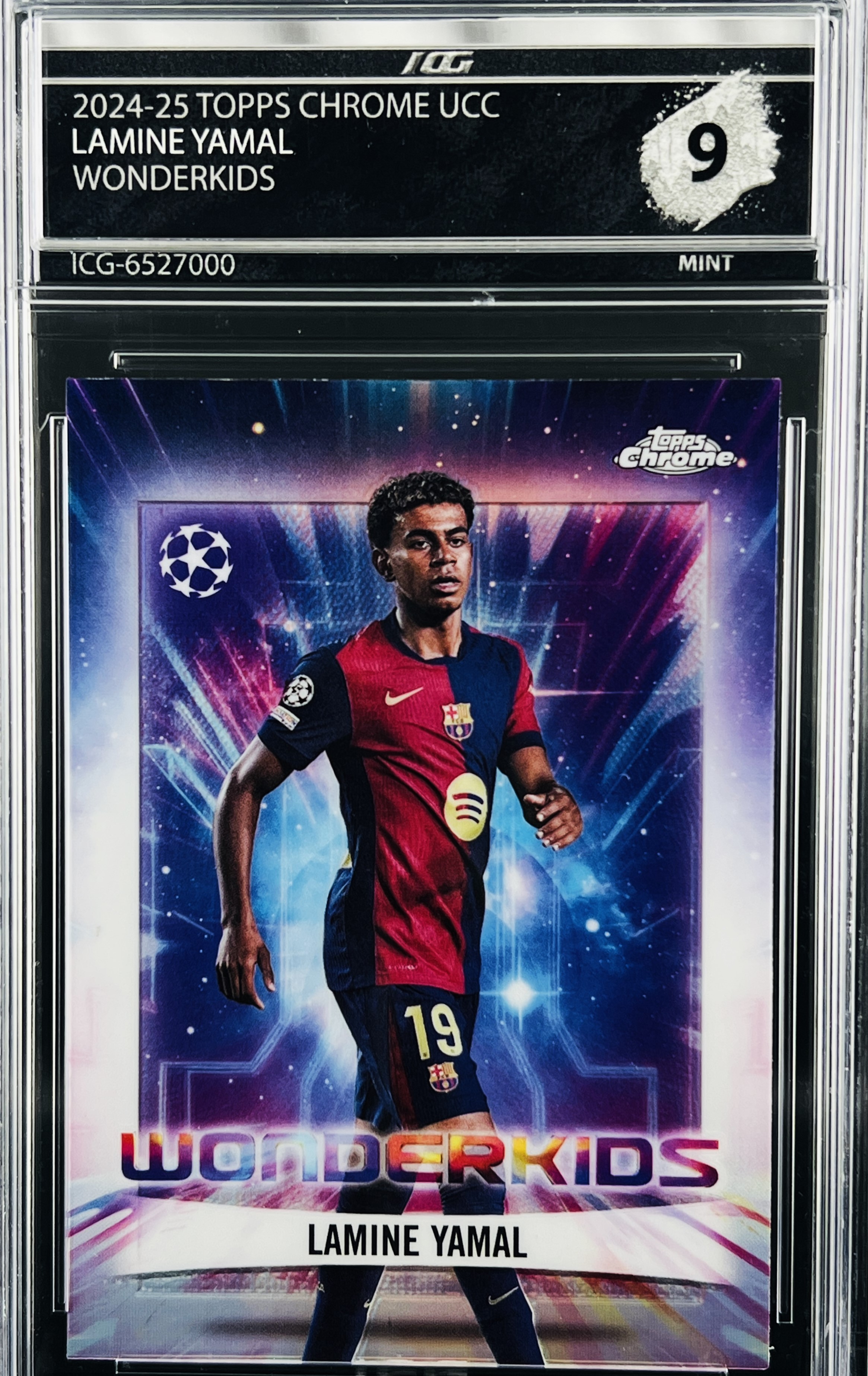LAMINE YAMAL · 2024-25 TOPPS CHROME UCC · WONDERKIDS