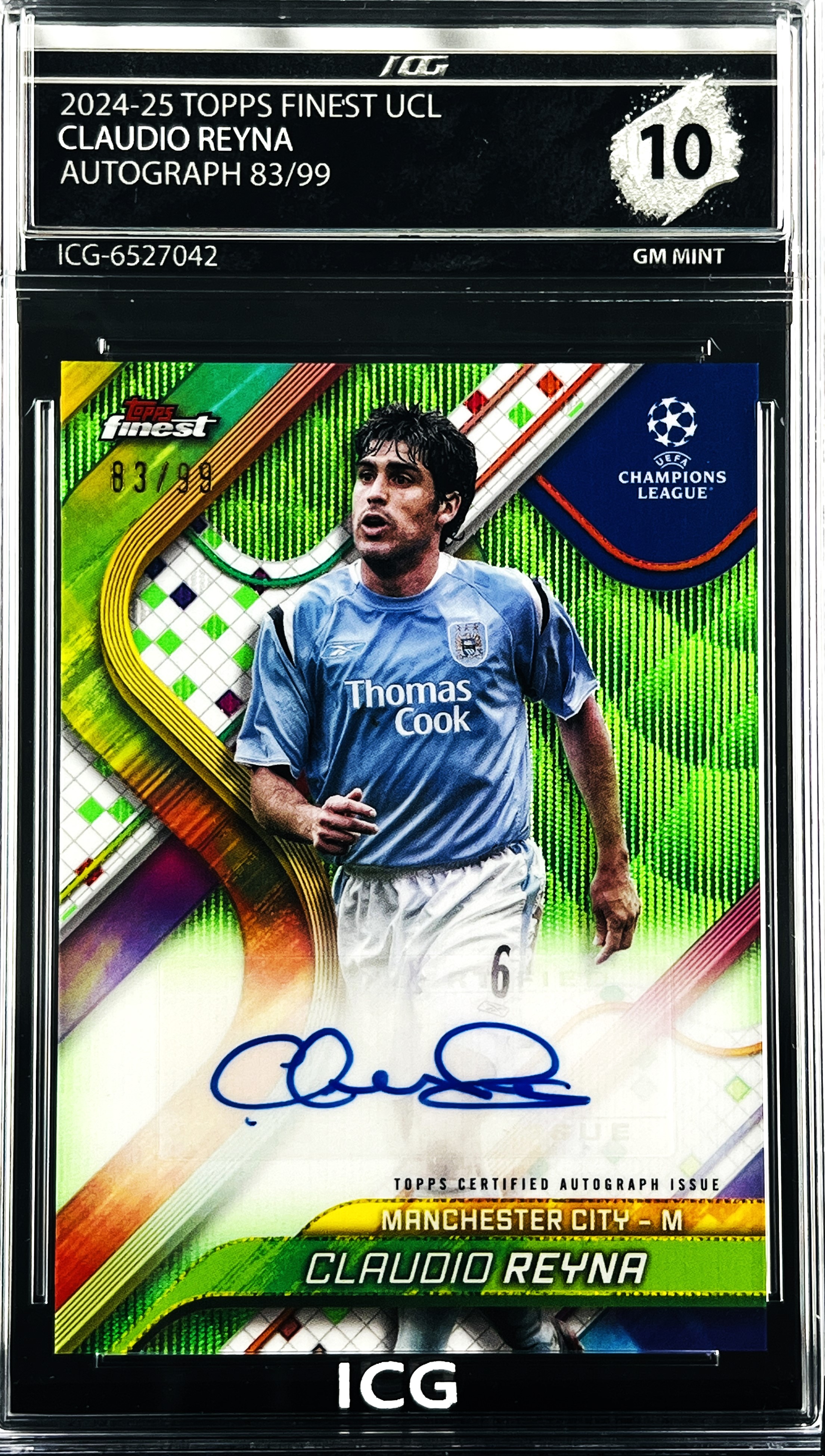 CLAUDIO REYNA · 2024-25 TOPPS FINEST UCL · VARIATION 83/99