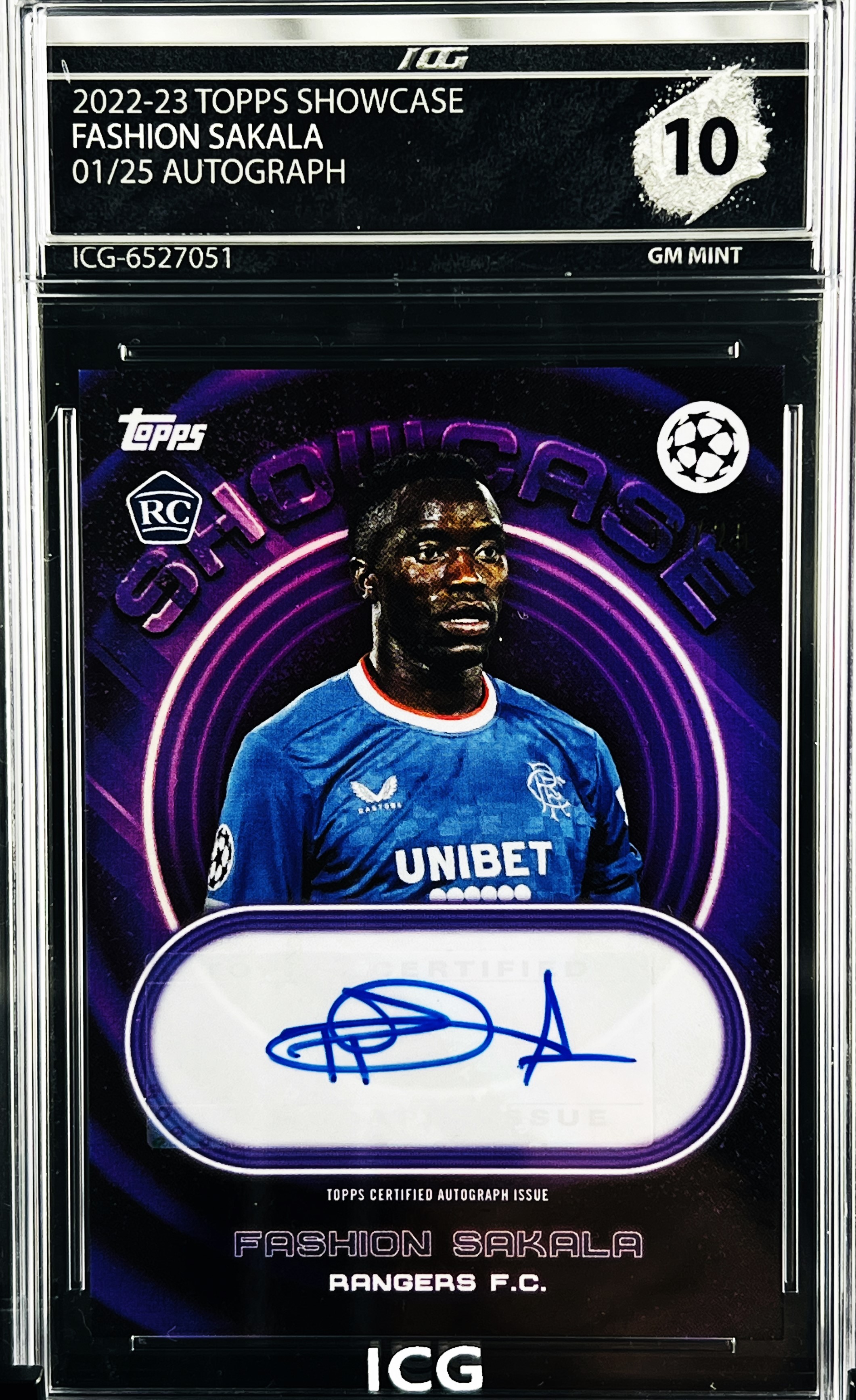 FASHION SAKALA · 2022-23 TOPPS SHOWCASE · 01/25 AUTOGRAPH