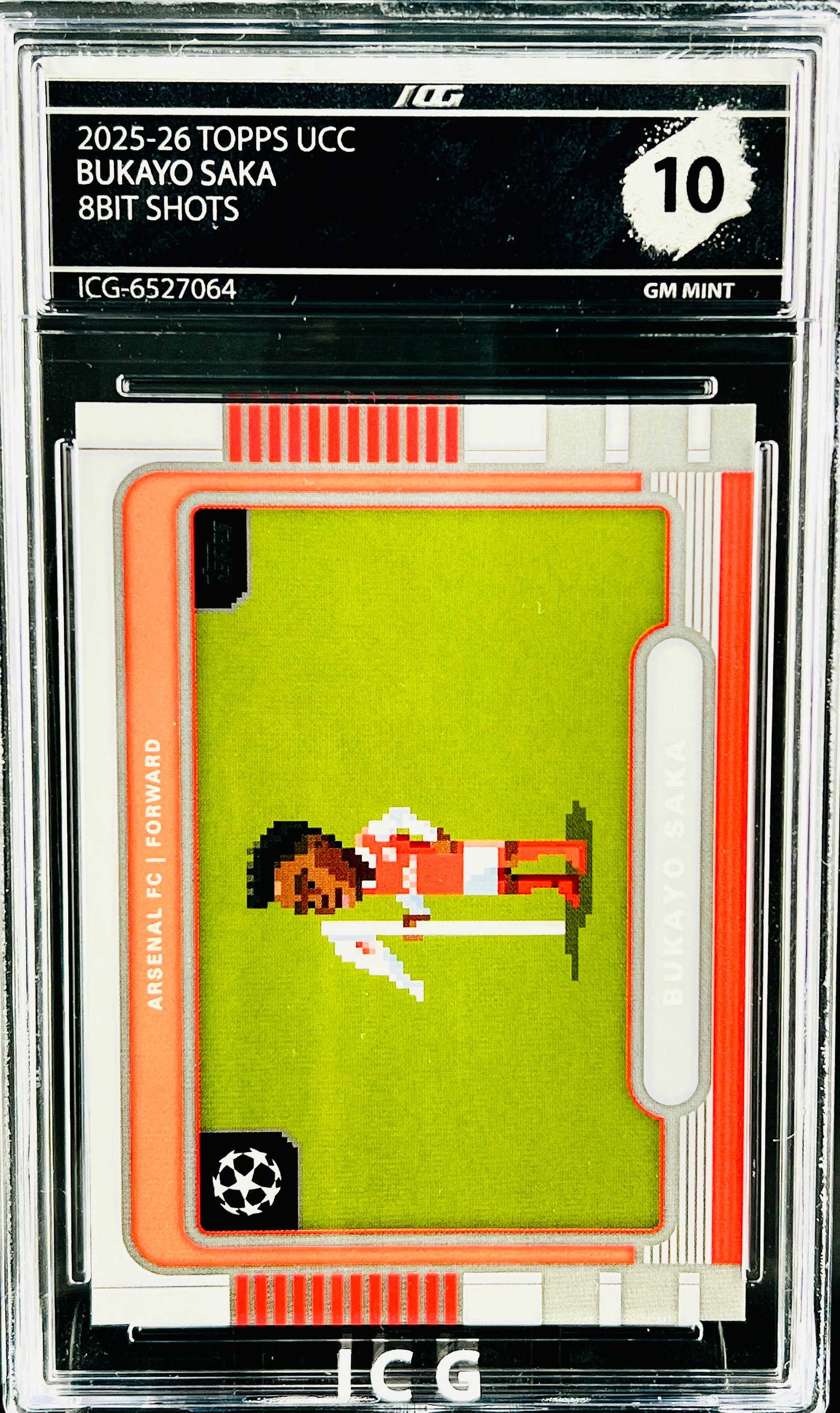 BUKAYO SAKA · 2025-26 TOPPS UCC · 8BIT SHOTS