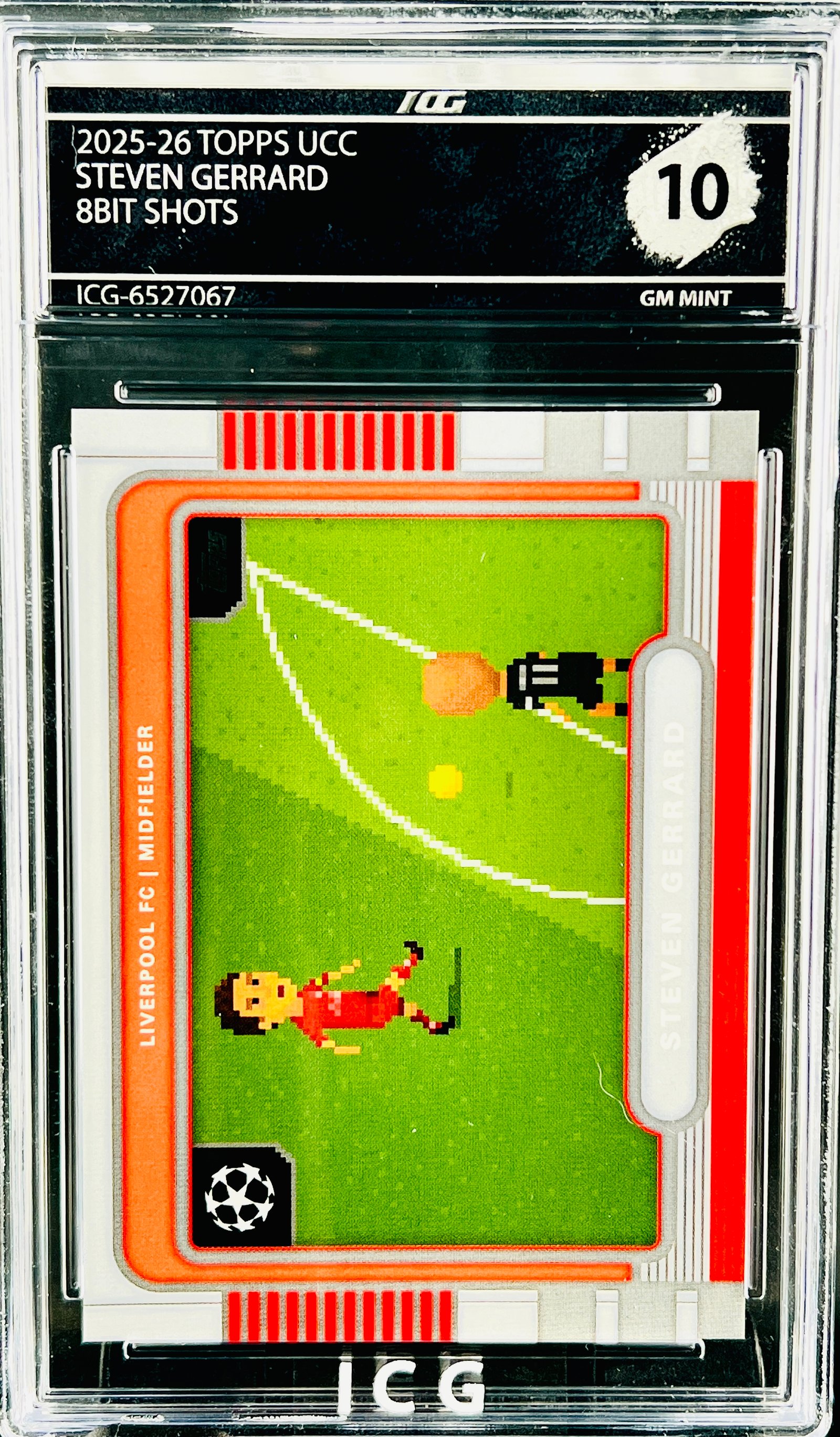 STEVEN GERRARD · 2025-26 TOPPS UCC · 8BIT SHOTS