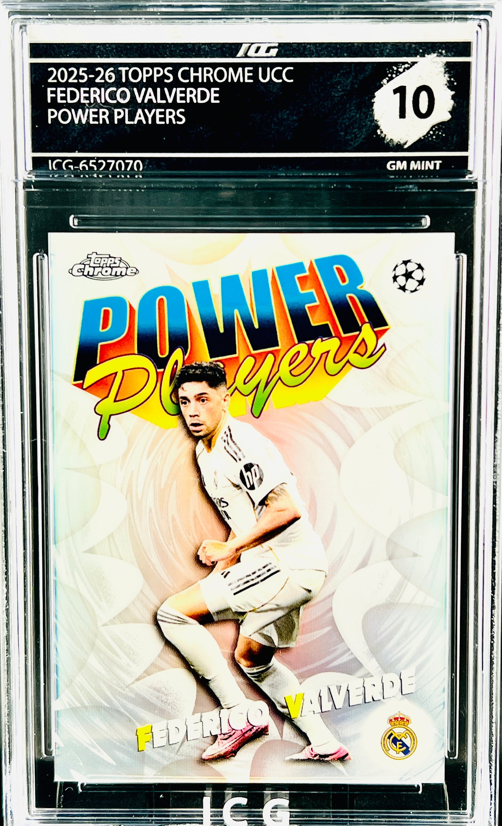 FEDERICO VALVERDE · 2025-26 TOPPS CHROME UCC · POWER PLAYERS
