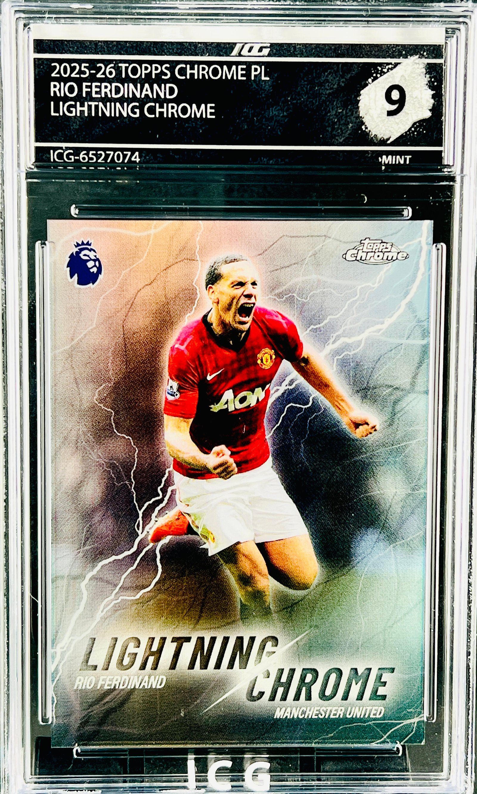 RIO FERDINAND · 2025-26 TOPPS CHROME PL · LIGHTNING CHROME