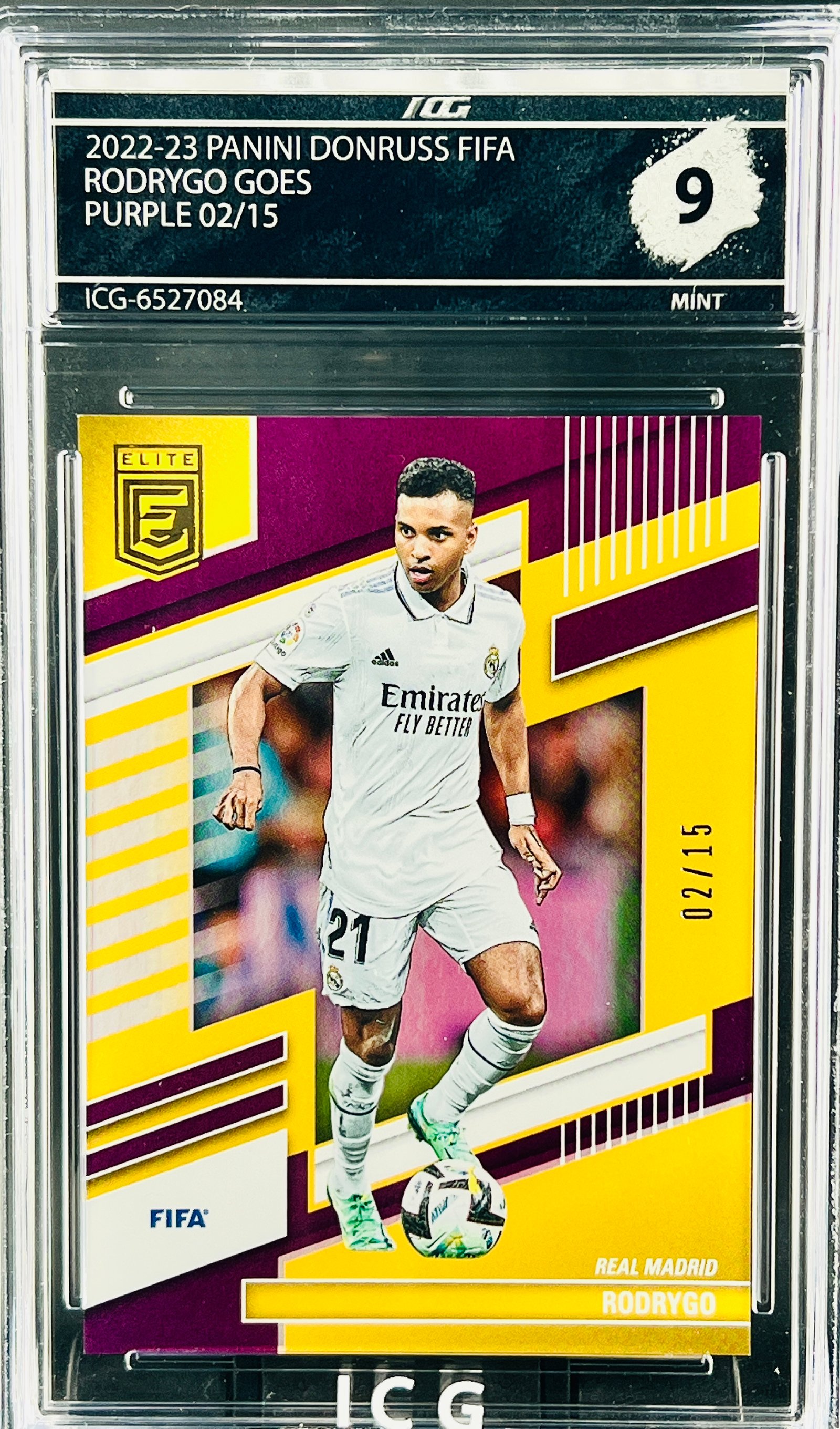 RODRYGO GOES · 2022-23 PANINI DONRUSS FIFA · PURPLE 02/15