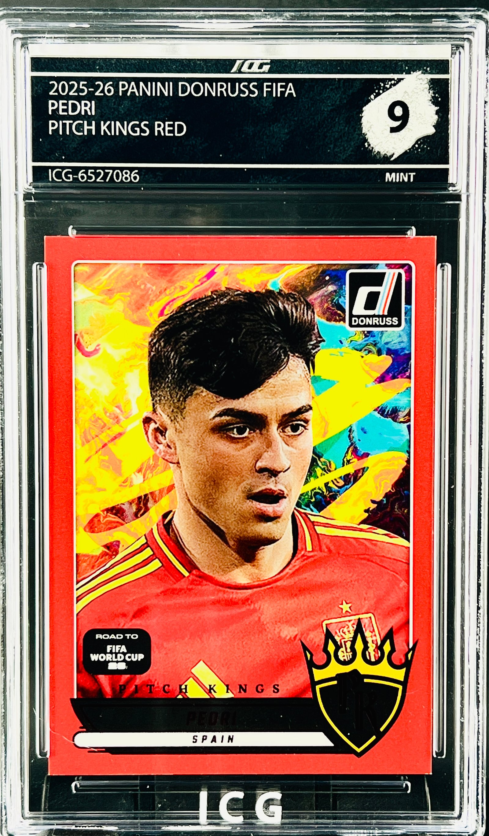 PEDRI · 2025-26 PANINI DONRUSS FIFA · PITCH KINGS RED