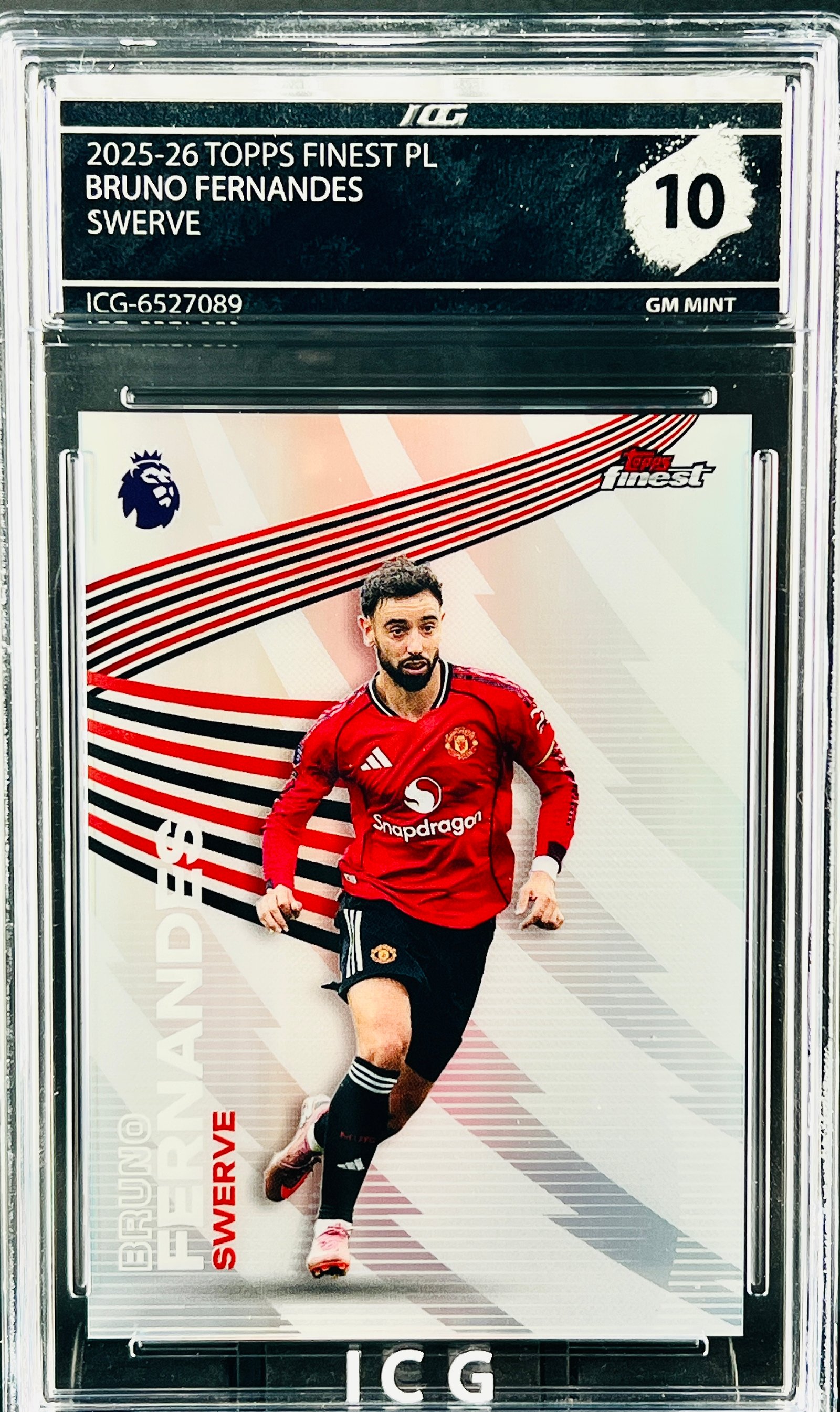 BRUNO FERNANDES · 2025-26 TOPPS FINEST PL · SWERVE