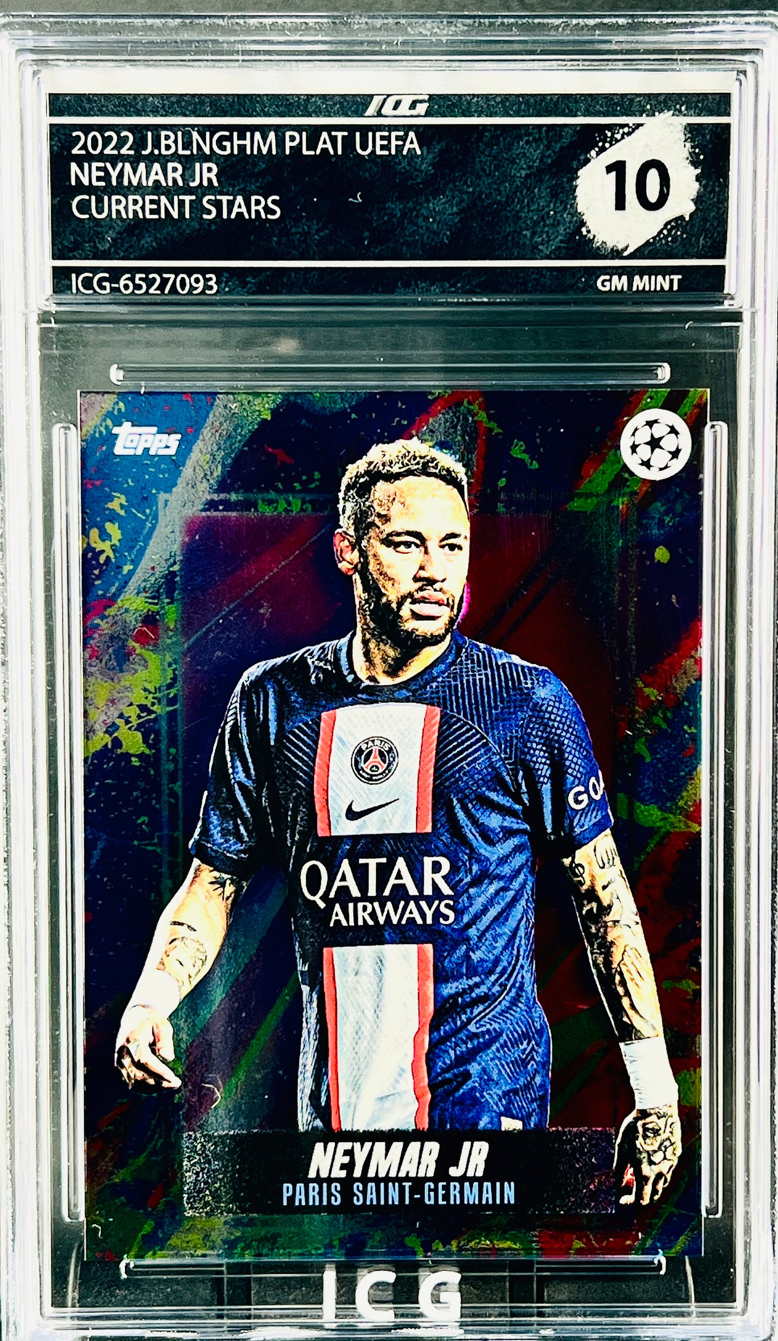 NEYMAR JR · 2022 J.BLNGHM PLAT UEFA · CURRENT STARS