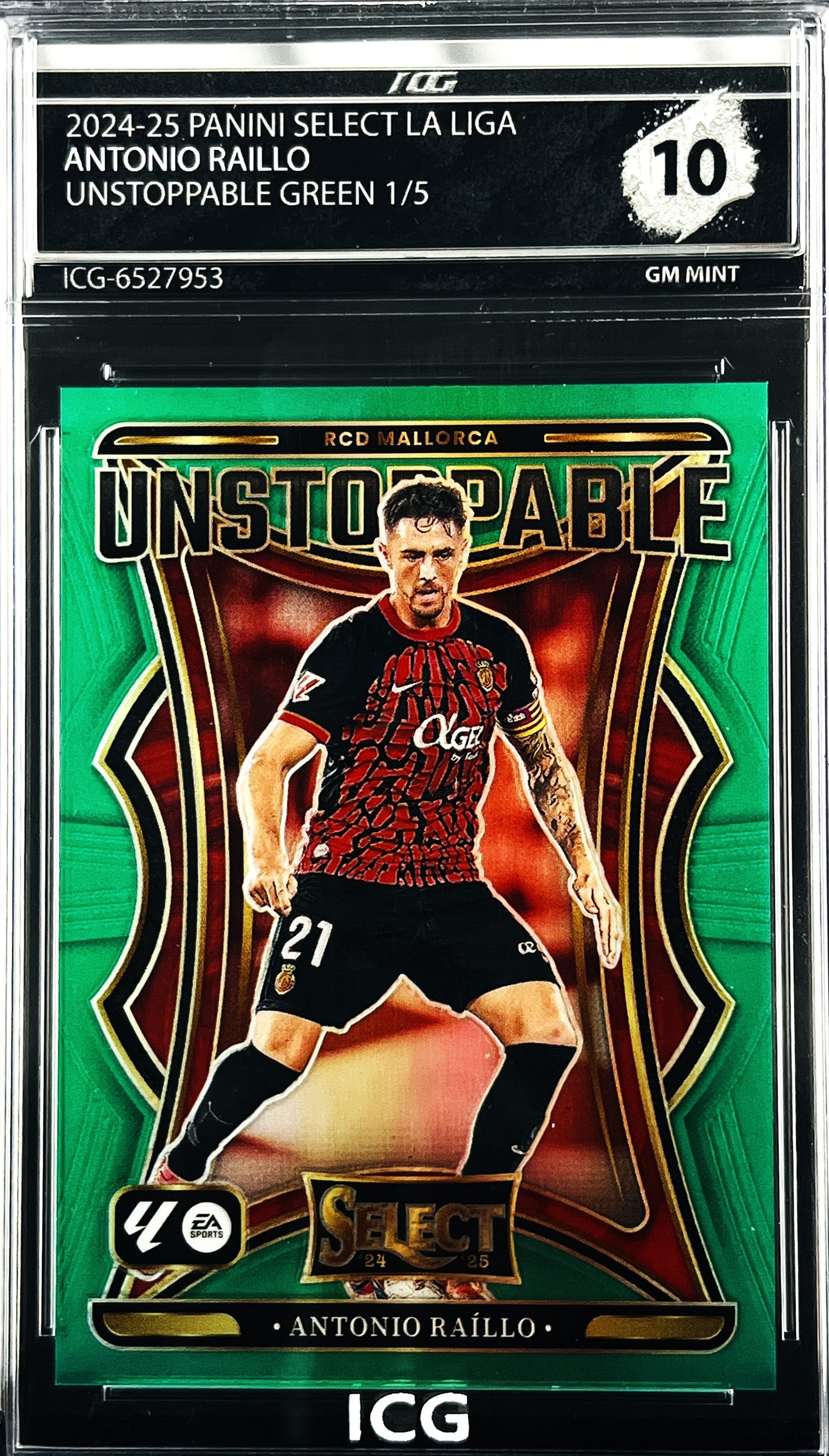 ANTONIO RAILLO · 2024-25 PANINI SELECT LA LIGA · UNSTOPPABLE GREEN 1/5