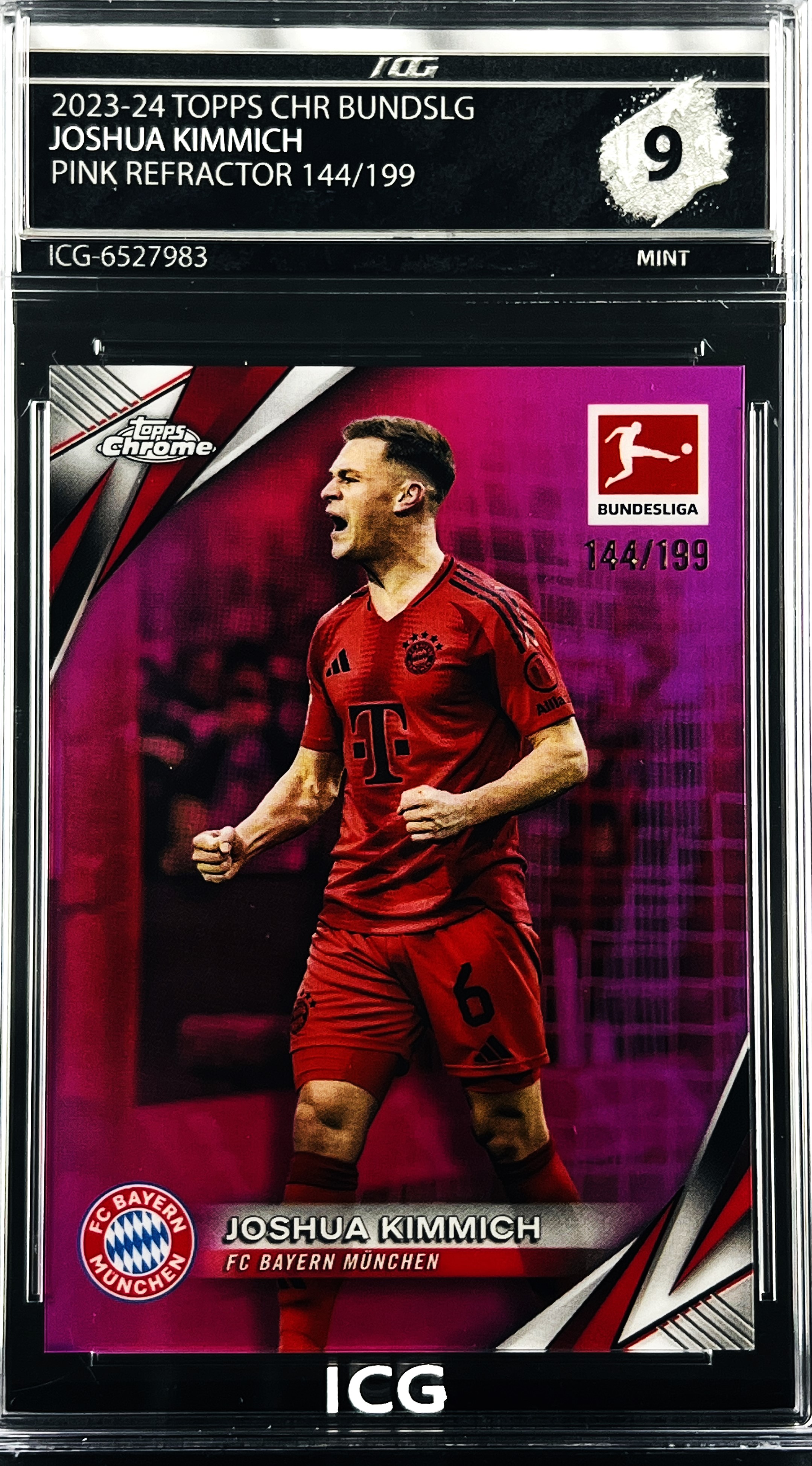 JOSHUA KIMMICH · 2023-24 TOPPS CHR BUNDSLG · PINK REFRACTOR