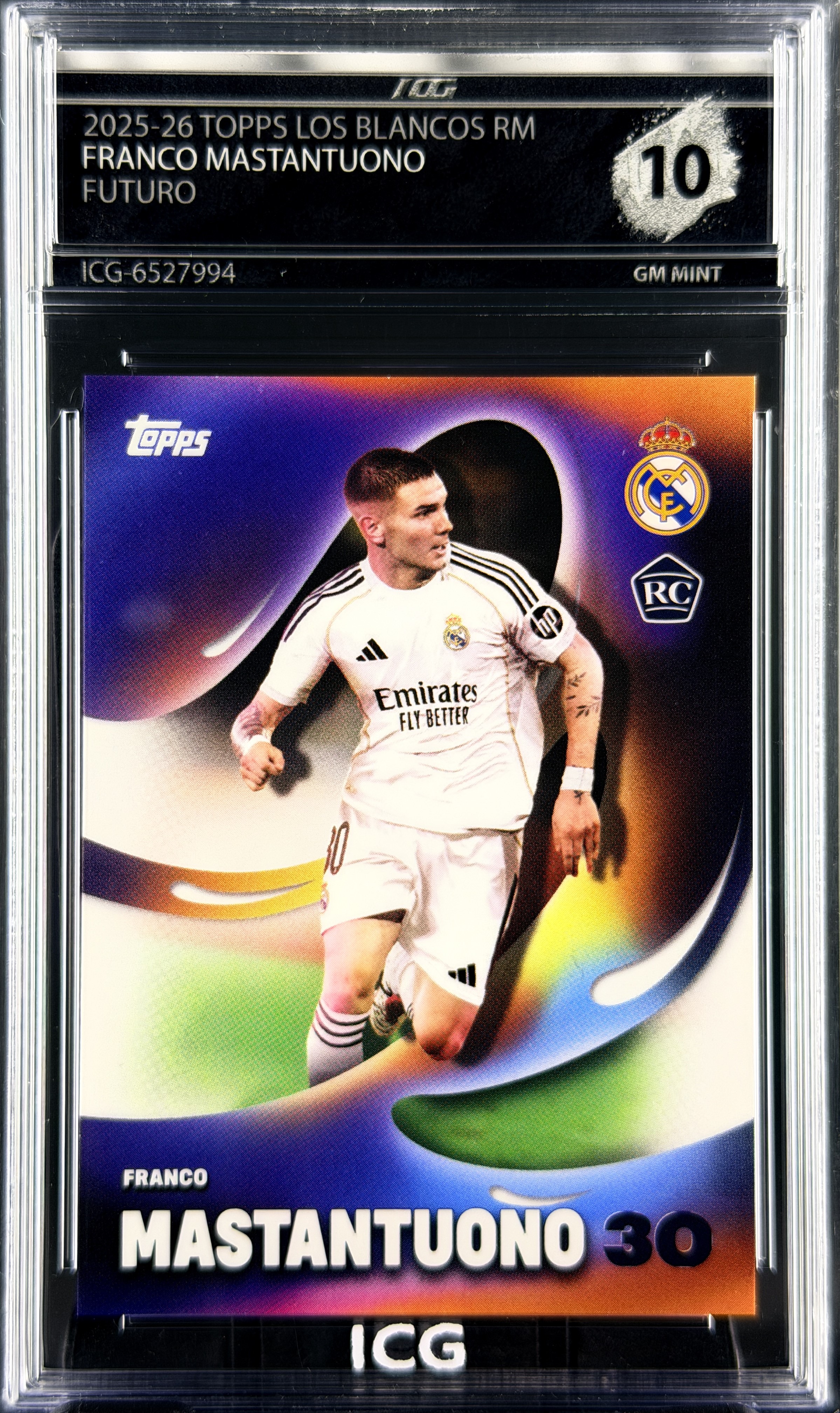 FRANCO MASTANTUONO · 2025-26 TOPPS LOS BLANCOS REAL MADRID · FUTURO
