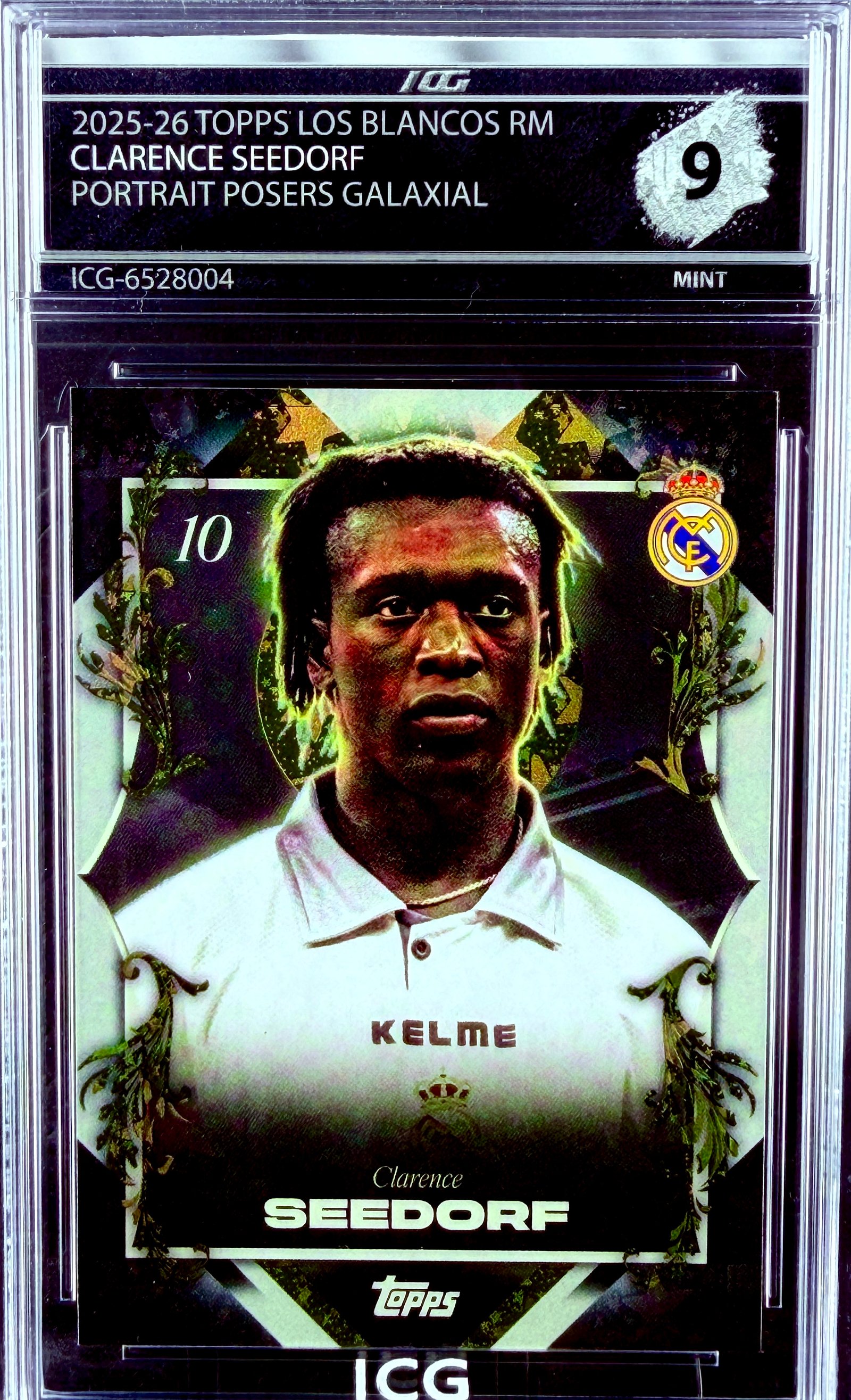 CLARENCE SEEDORF · 2025-26 TOPPS LOS BLANCOS REAL MADRID · PORTRAIT POSERS GALAXIAL