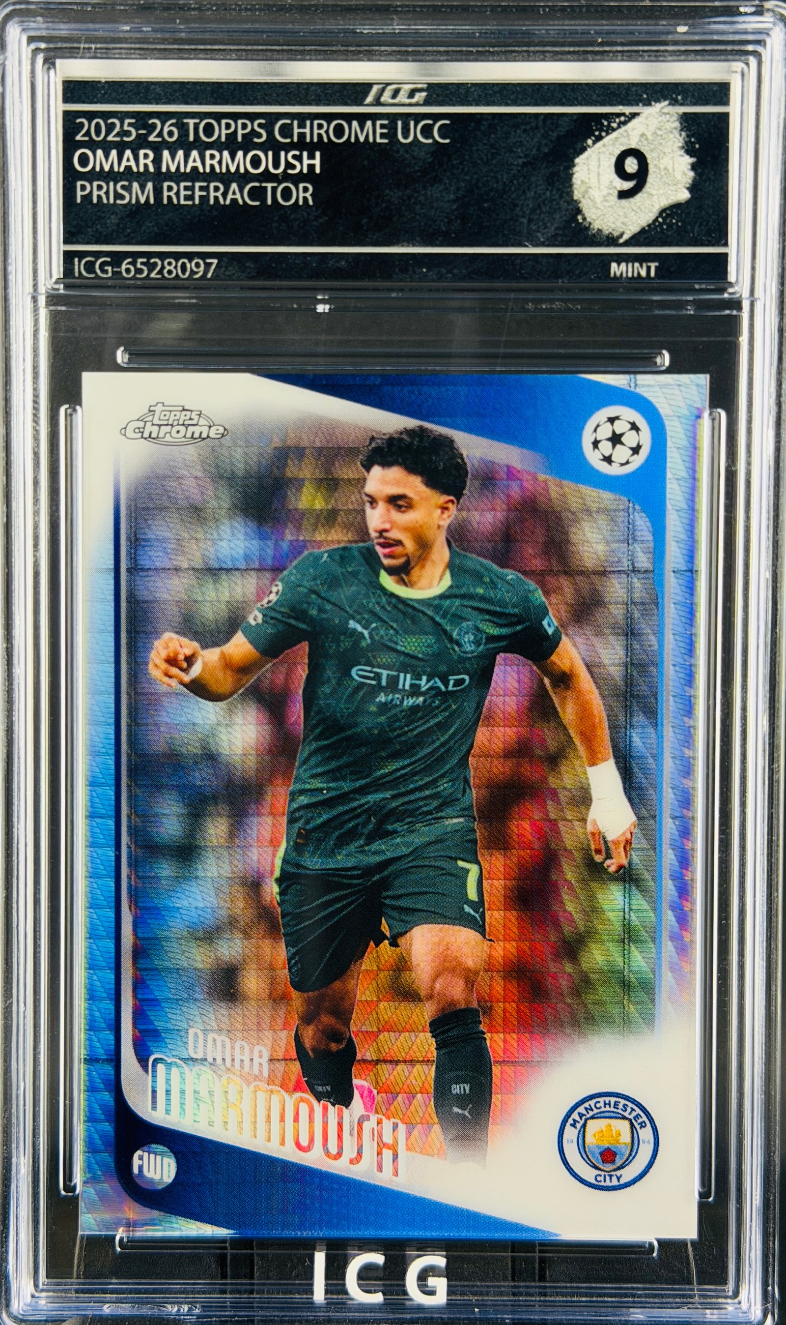 OMAR MARMOUSH · 2025-26 TOPPS CHROME UCC · PRISM REFRACTOR