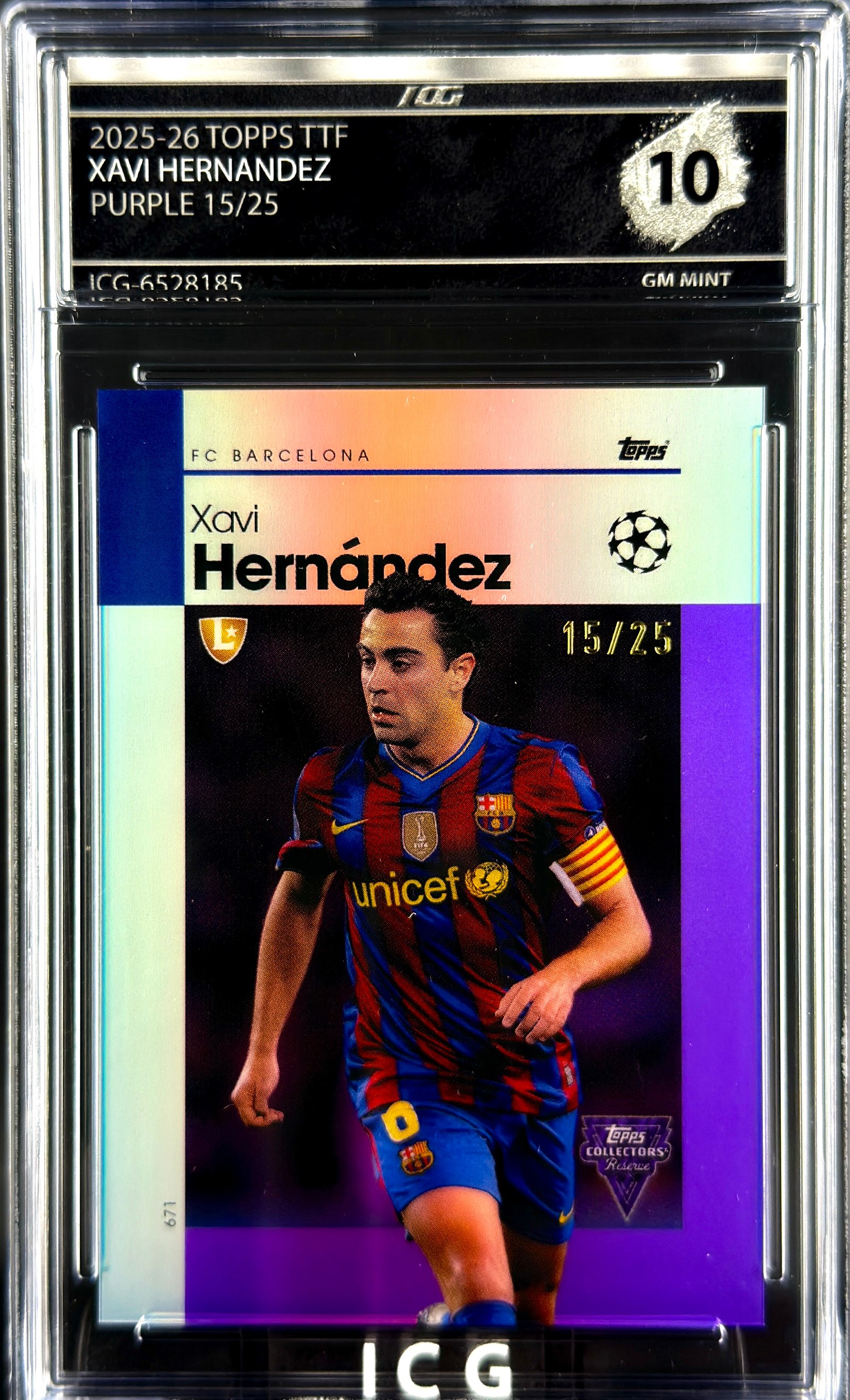 XAVI HERNANDEZ · 2025-26 TOPPS TTF · PURPLE 15/25