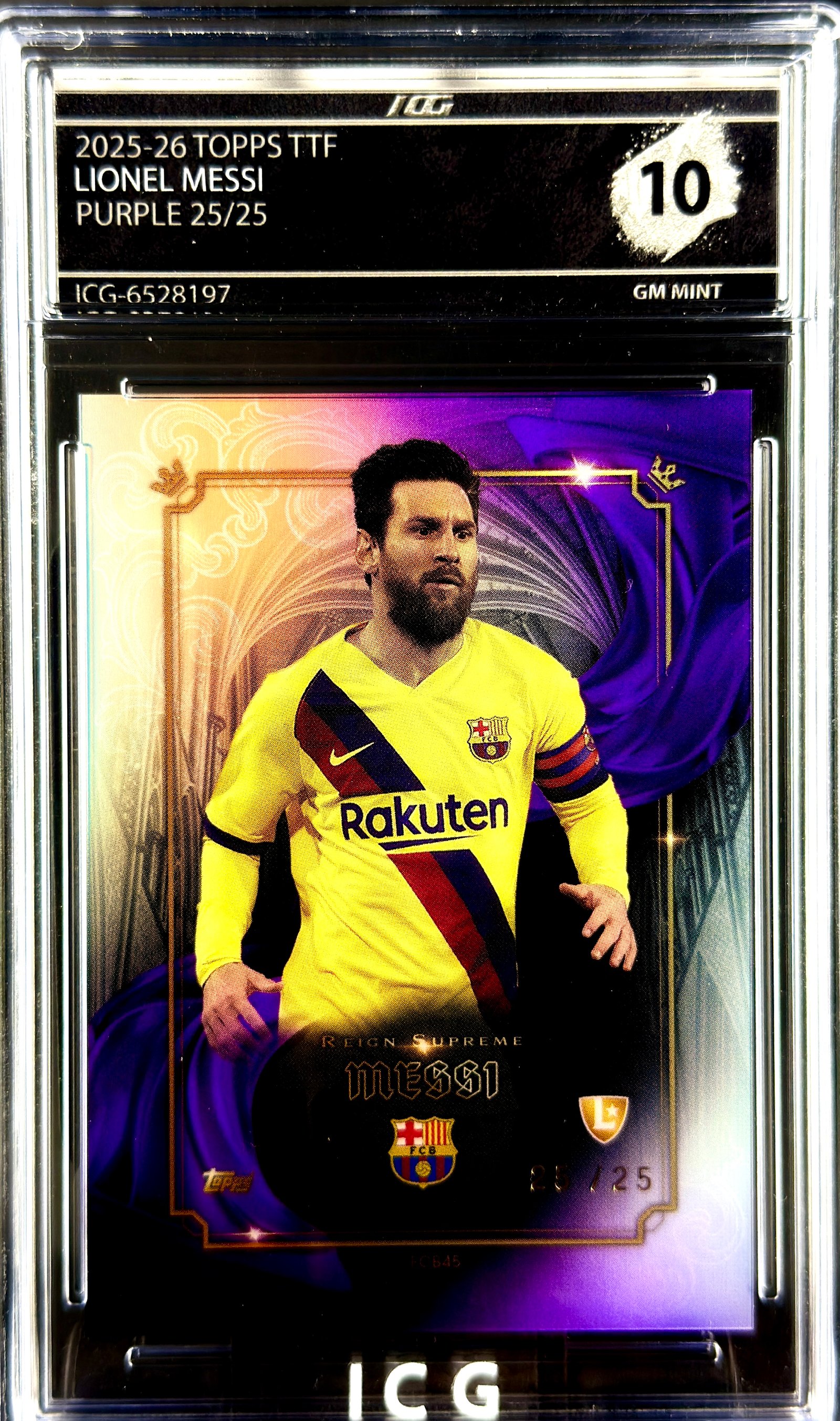 LIONEL MESSI · 2025-26 TOPPS TTF · PURPLE 25/25