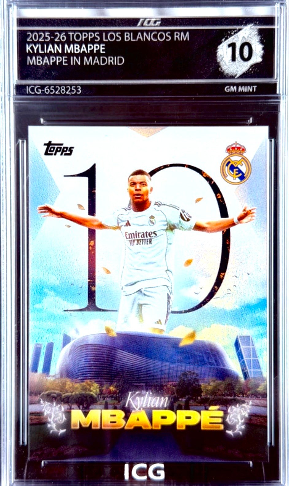 KYLIAN MBAPPE · 2025-26 TOPPS LOS BLANCOS RM · MBAPPE IN MADRID