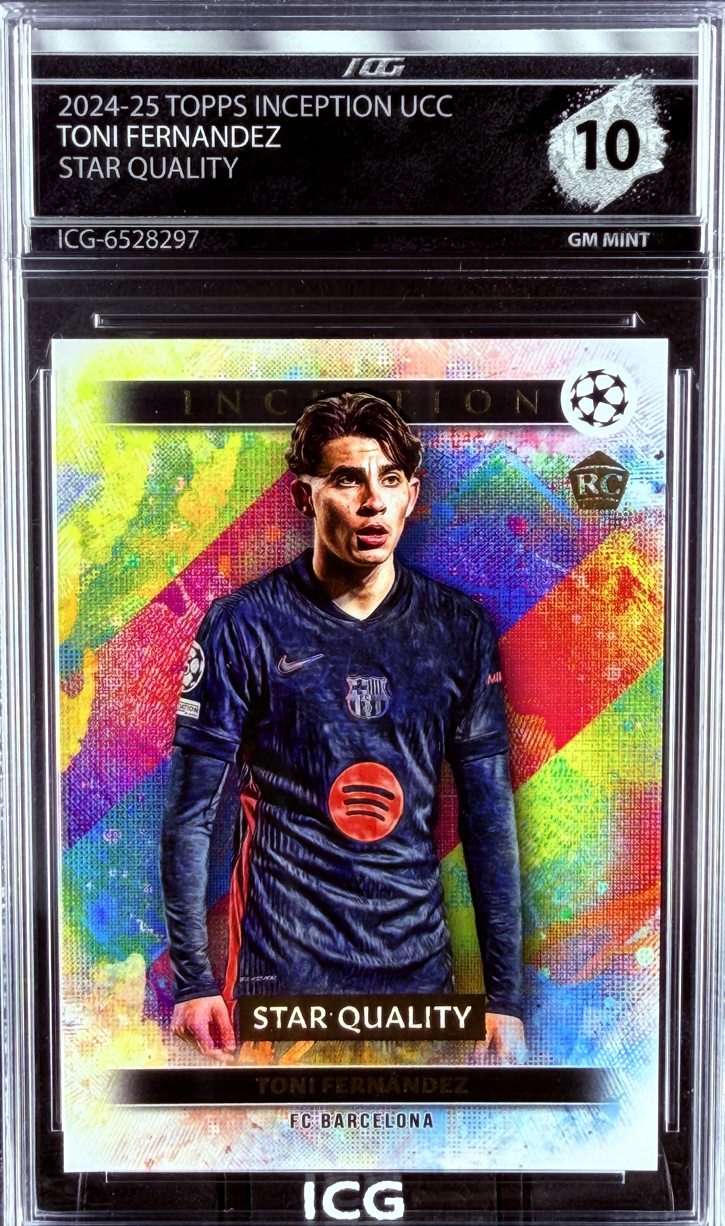 TONI FERNANDEZ · 2024-25 TOPPS INCEPTION UCC · STAR QUALITY