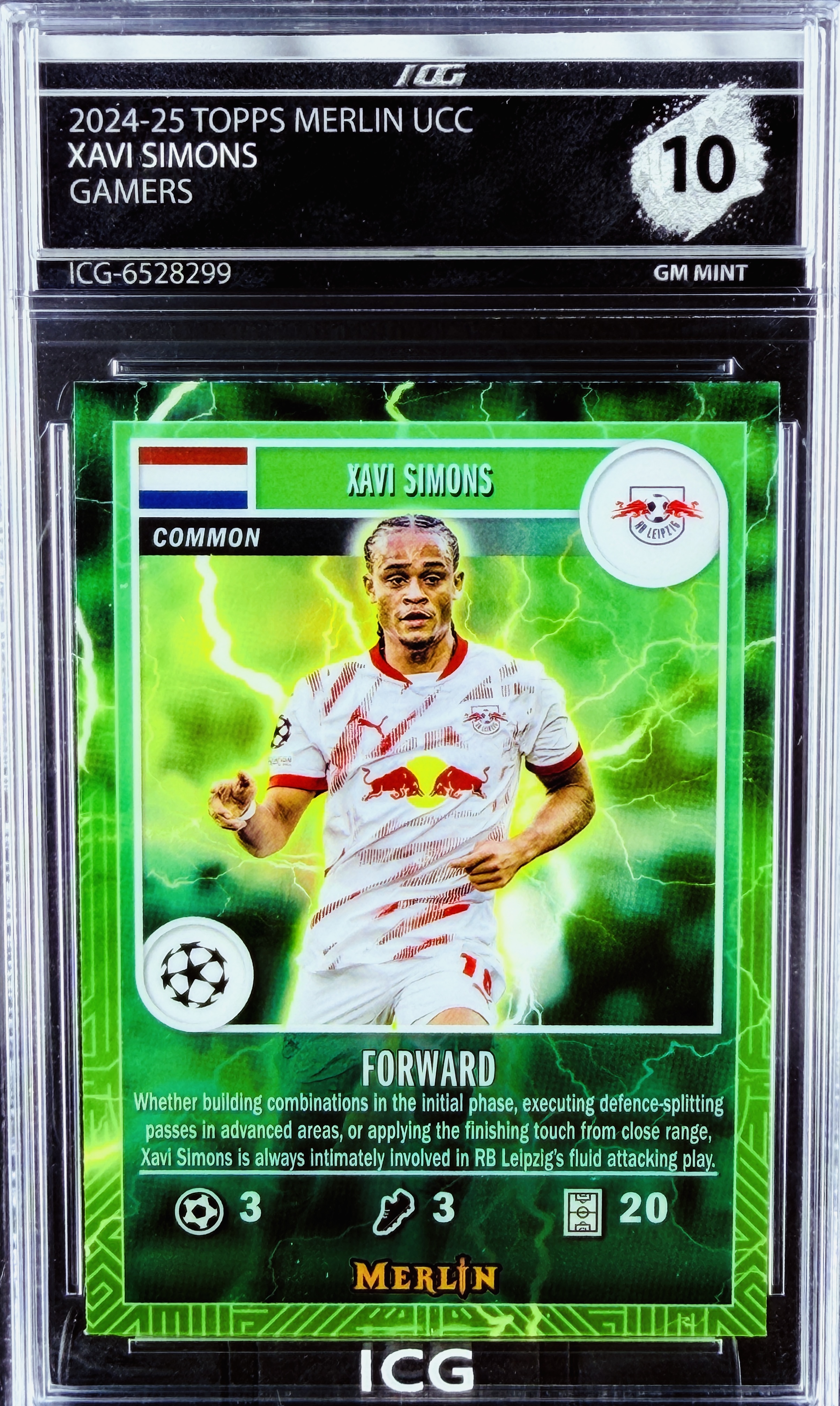 XAVI SIMONS · 2024-25 TOPPS MERLIN UCC · GAMERS