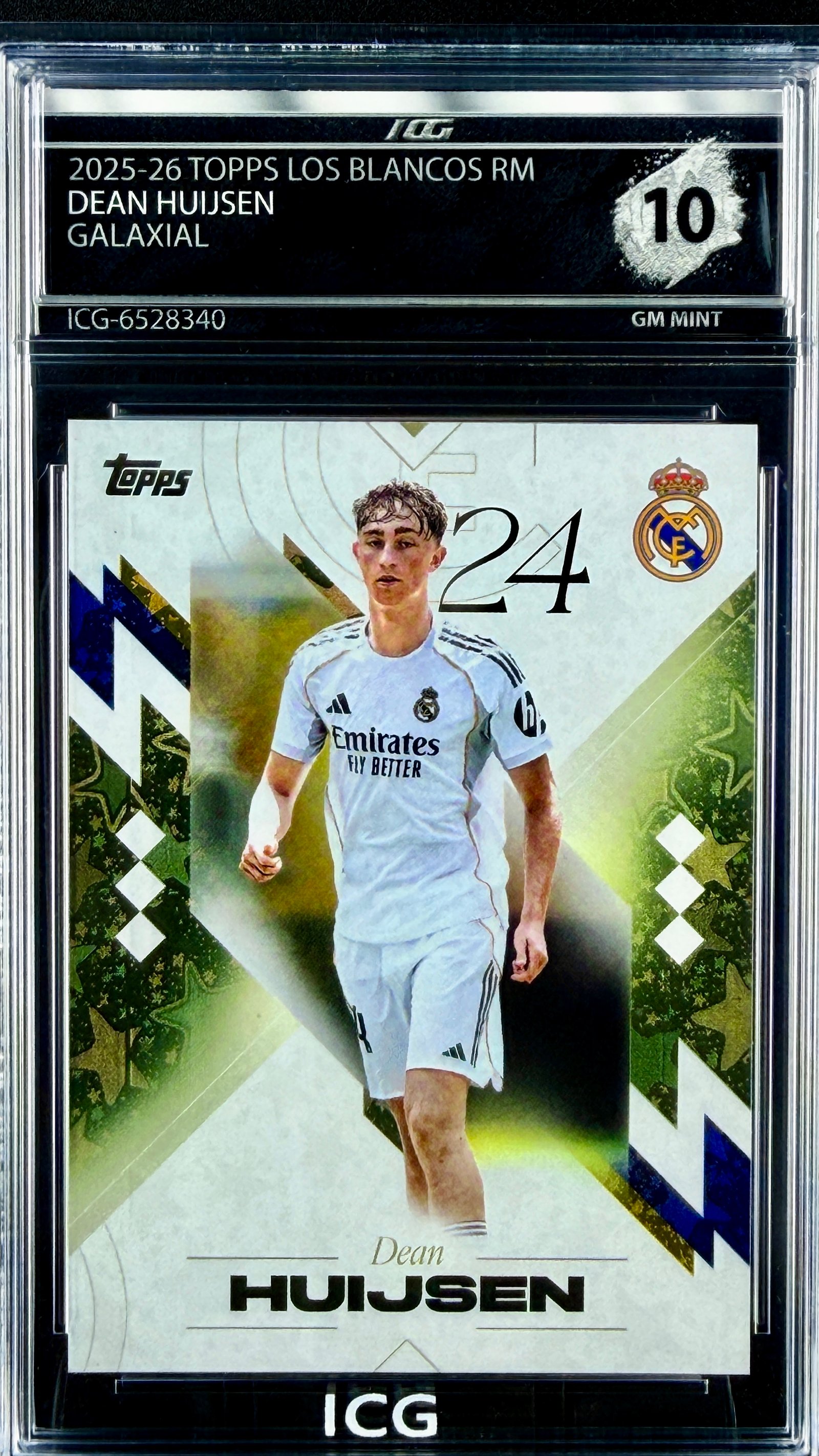 DEAN HUIJSEN · 2025-26 TOPPS LOS BLANCOS RM · GALAXIAL
