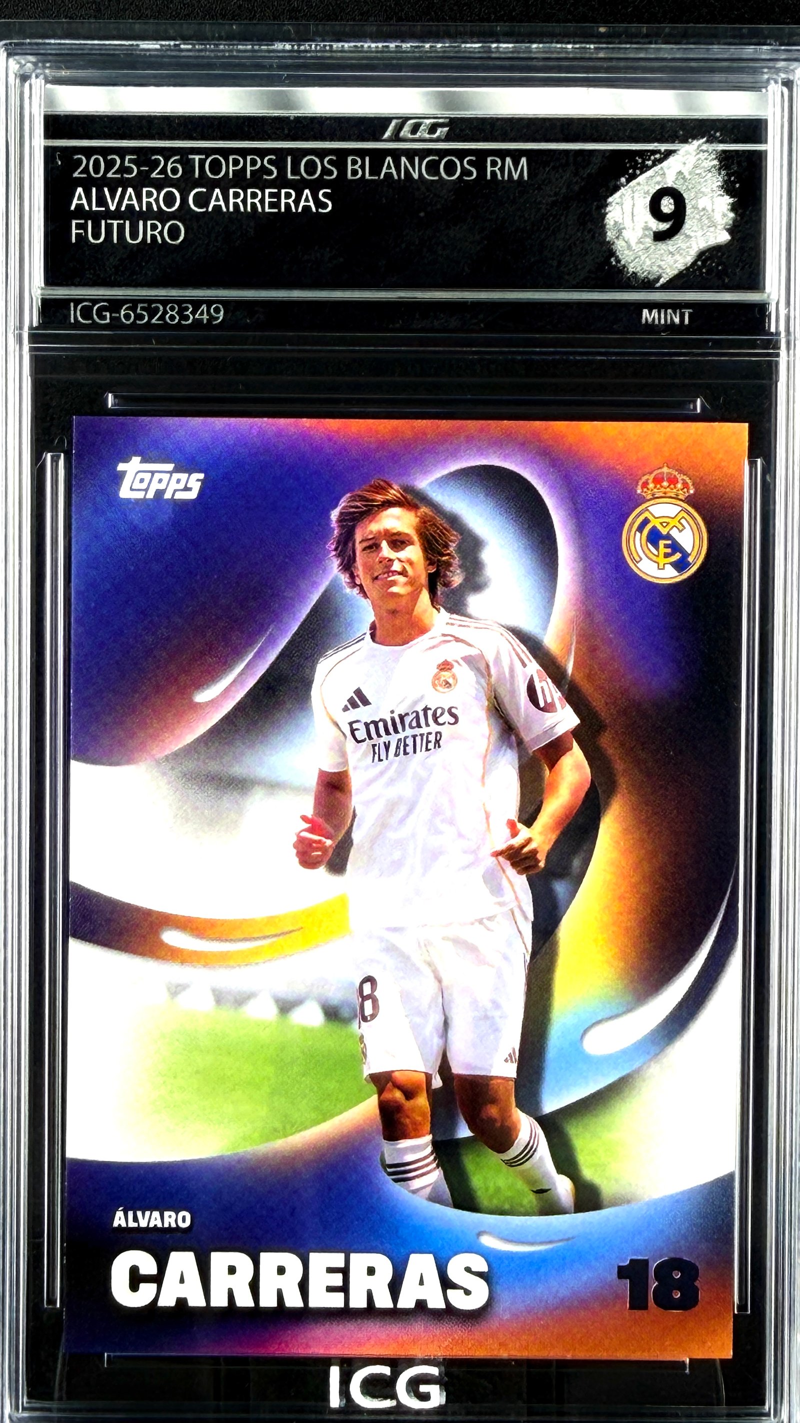 ALVARO CARRERAS · 2025-26 TOPPS LOS BLANCOS RM · FUTURO
