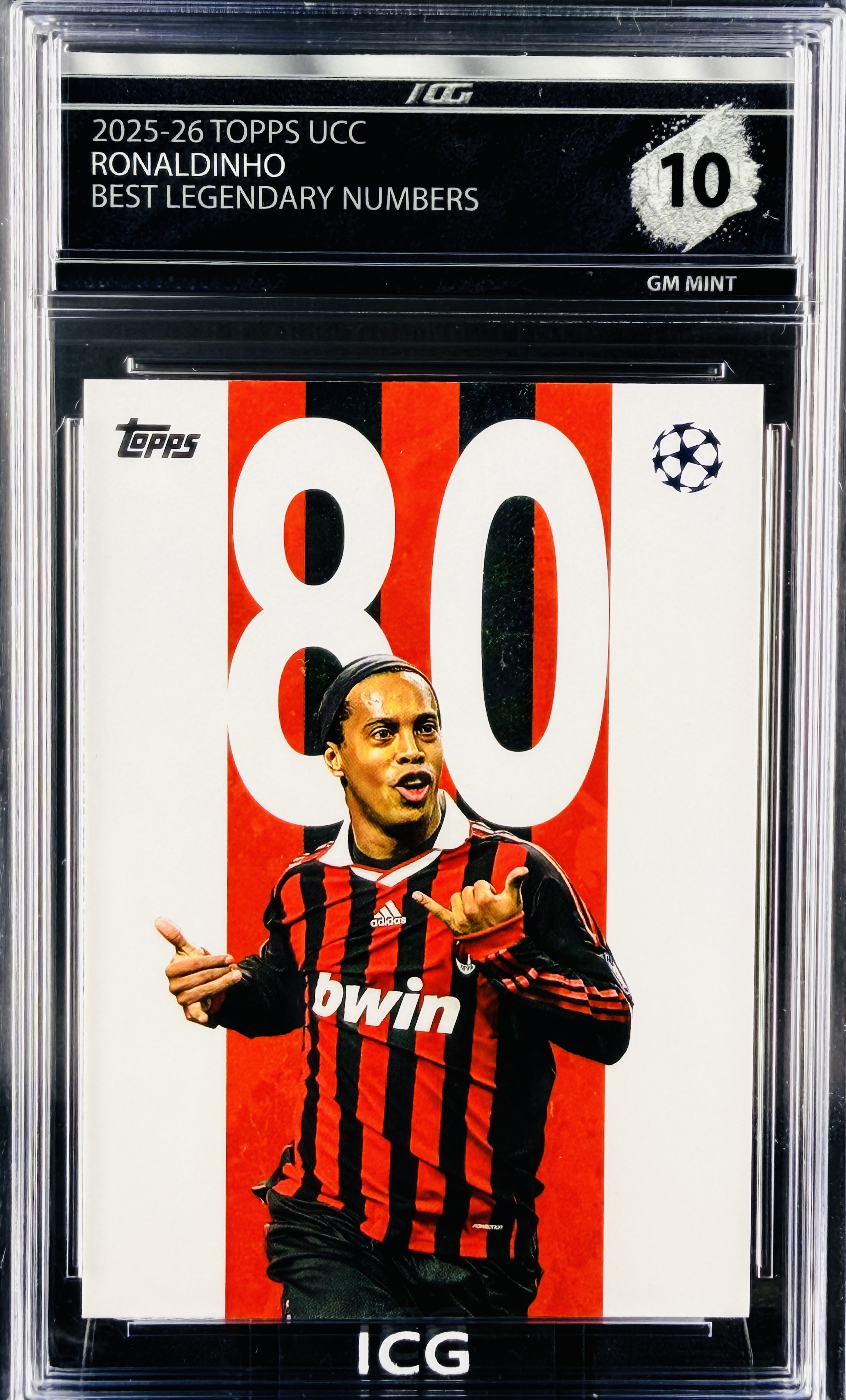 RONALDINHO · 2025-26 TOPPS UCC · BEST LEGENDARY NUMBERS