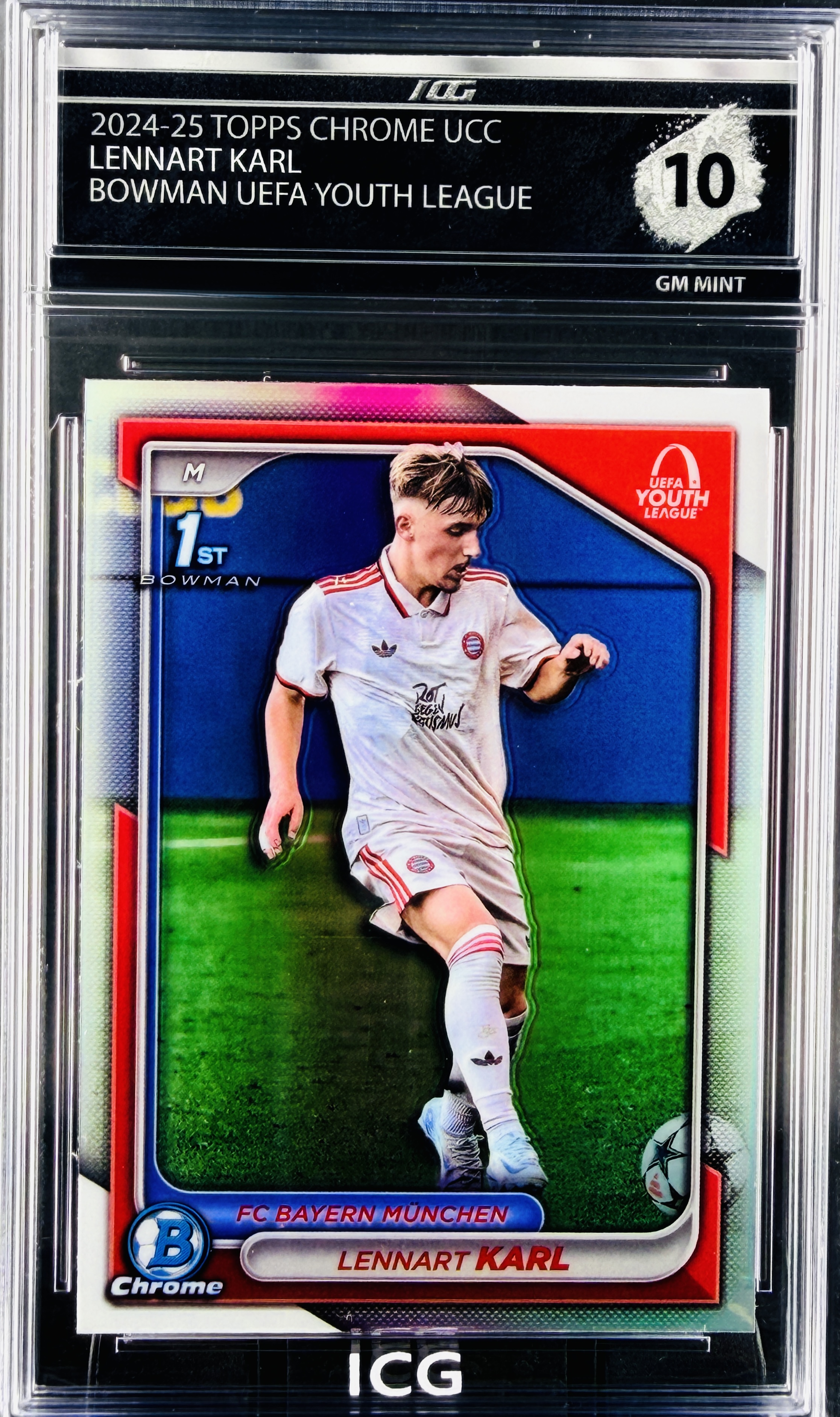 LENNART KARL · 2024-25 TOPPS CHROME UCC · BOWMAN UEFA YOUTH LEAGUE
