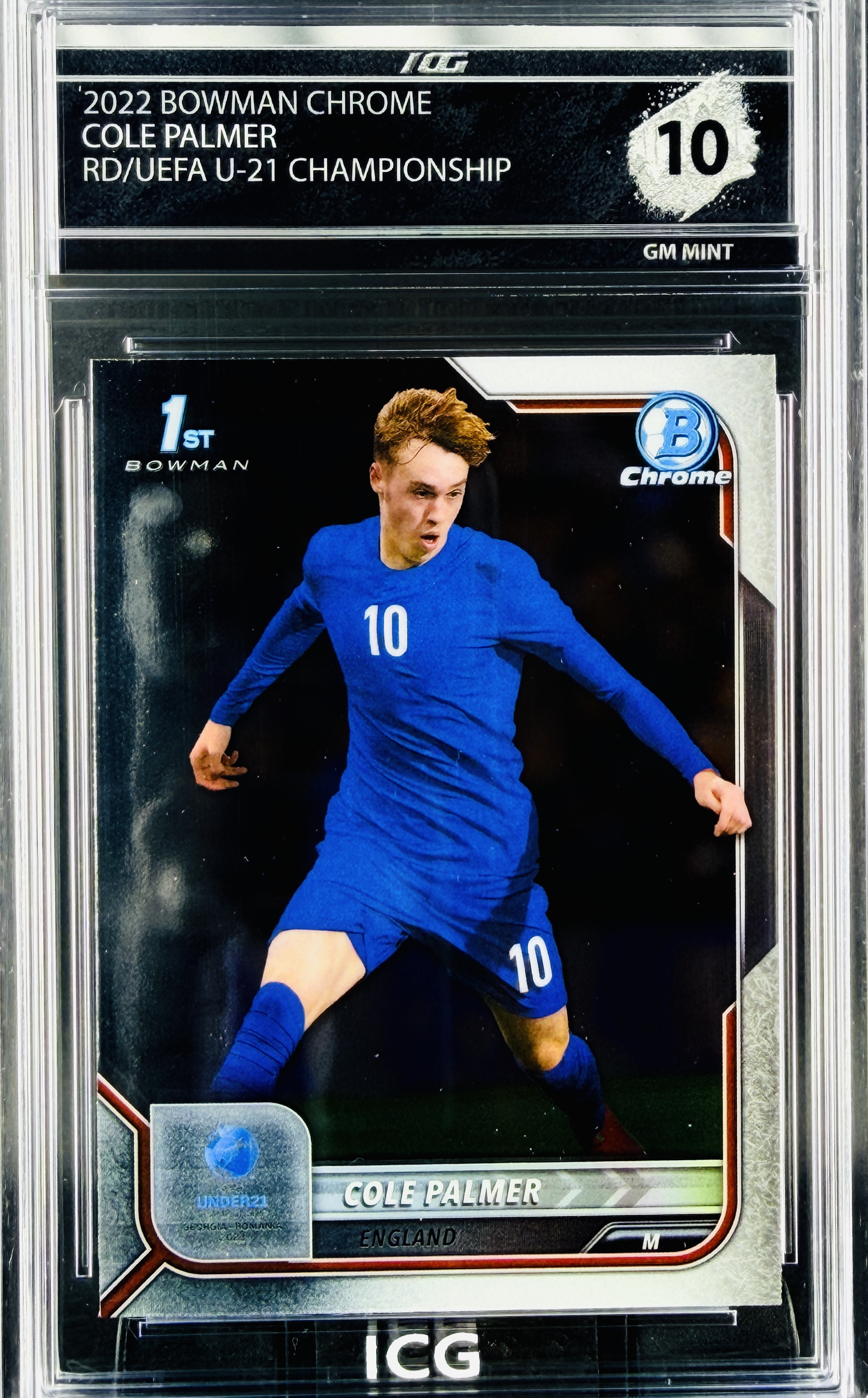 COLE PALMER · 2022 BOWMAN CHROME · RD/UEFA U-21 CHAMPIONSHIP