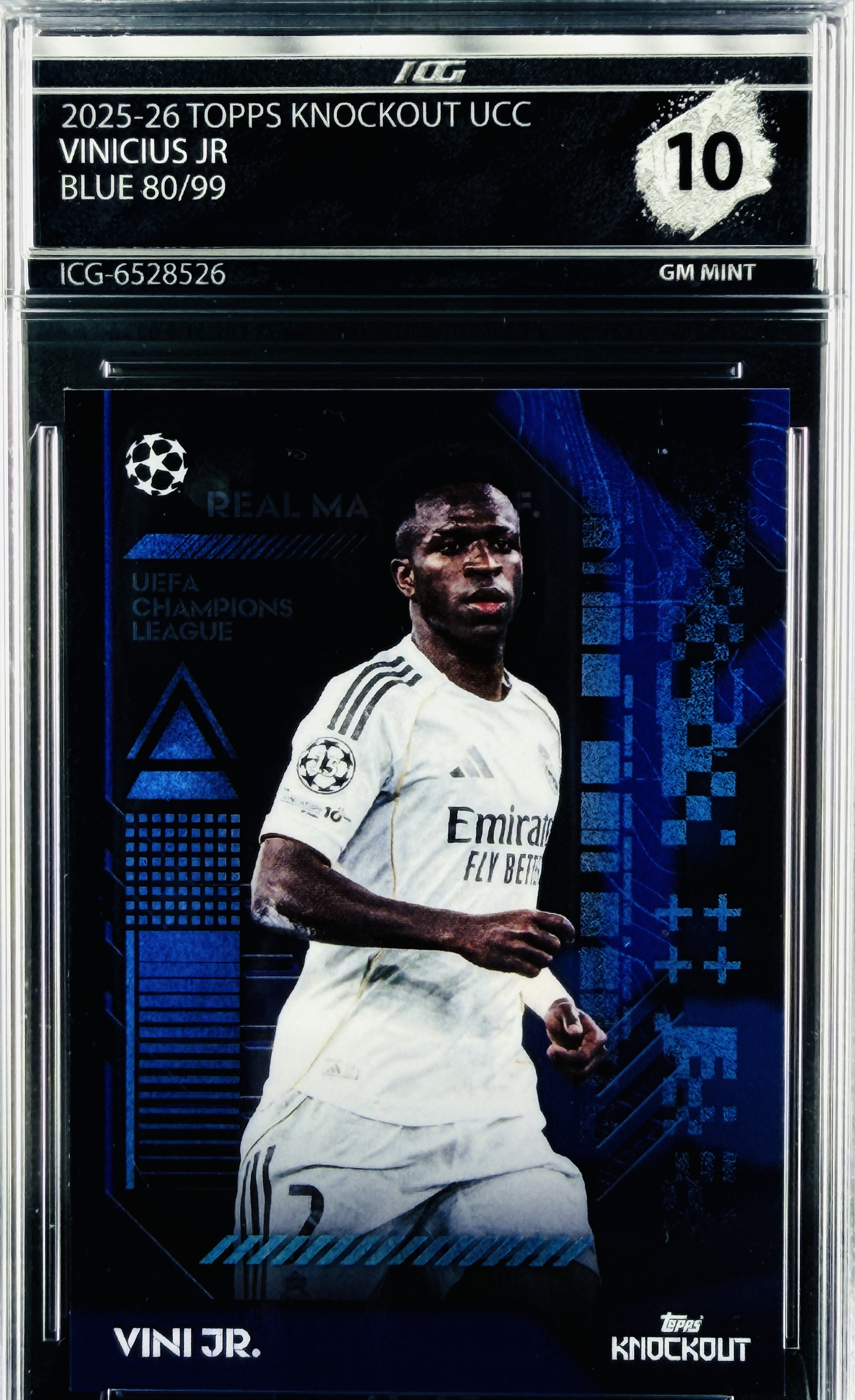 VINICIUS JR · 2025-26 TOPPS KNOCKOUT UCC · BLUE 80/99