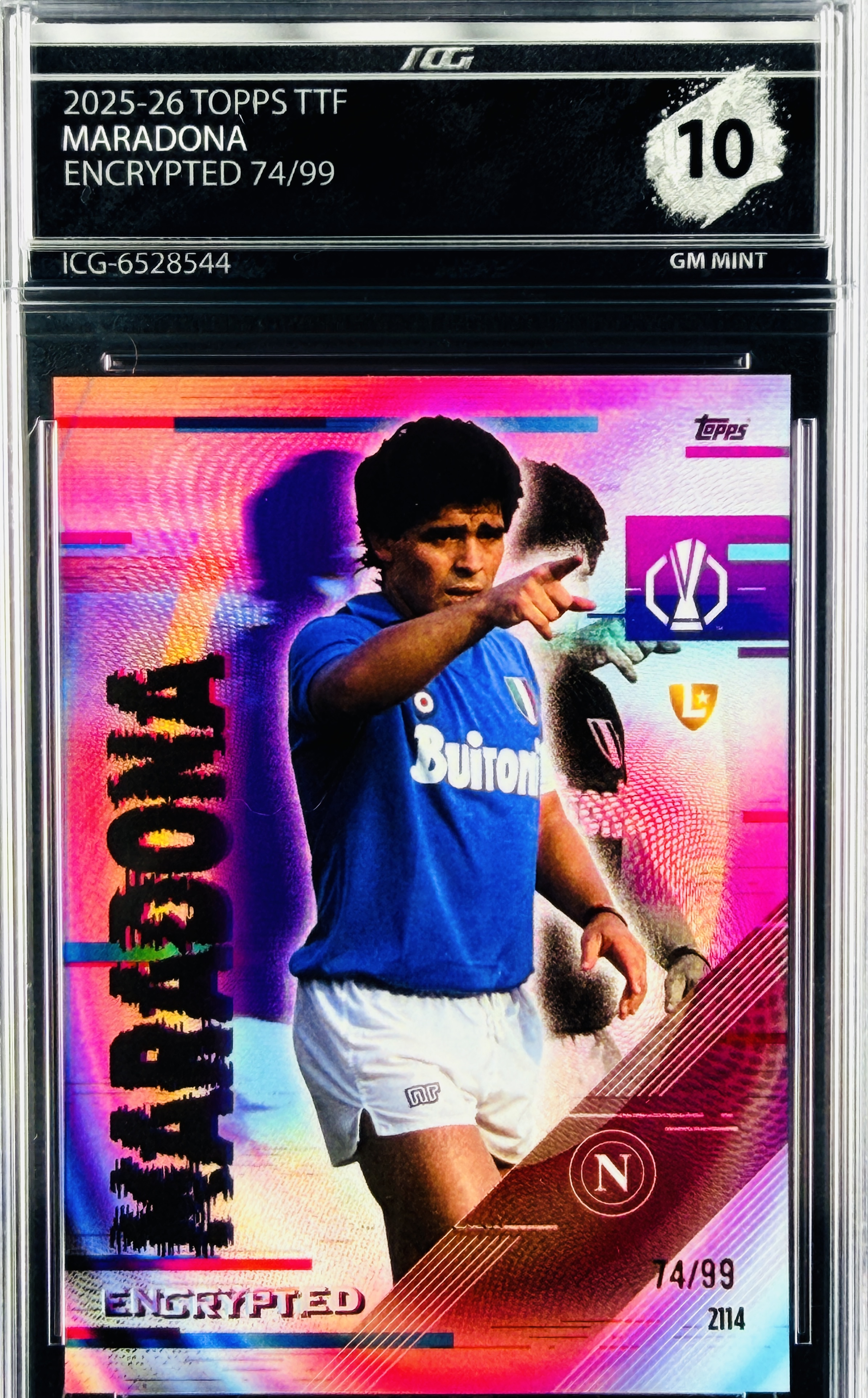 MARADONA · 2025-26 TOPPS TTF · ENCRYPTED 74/99