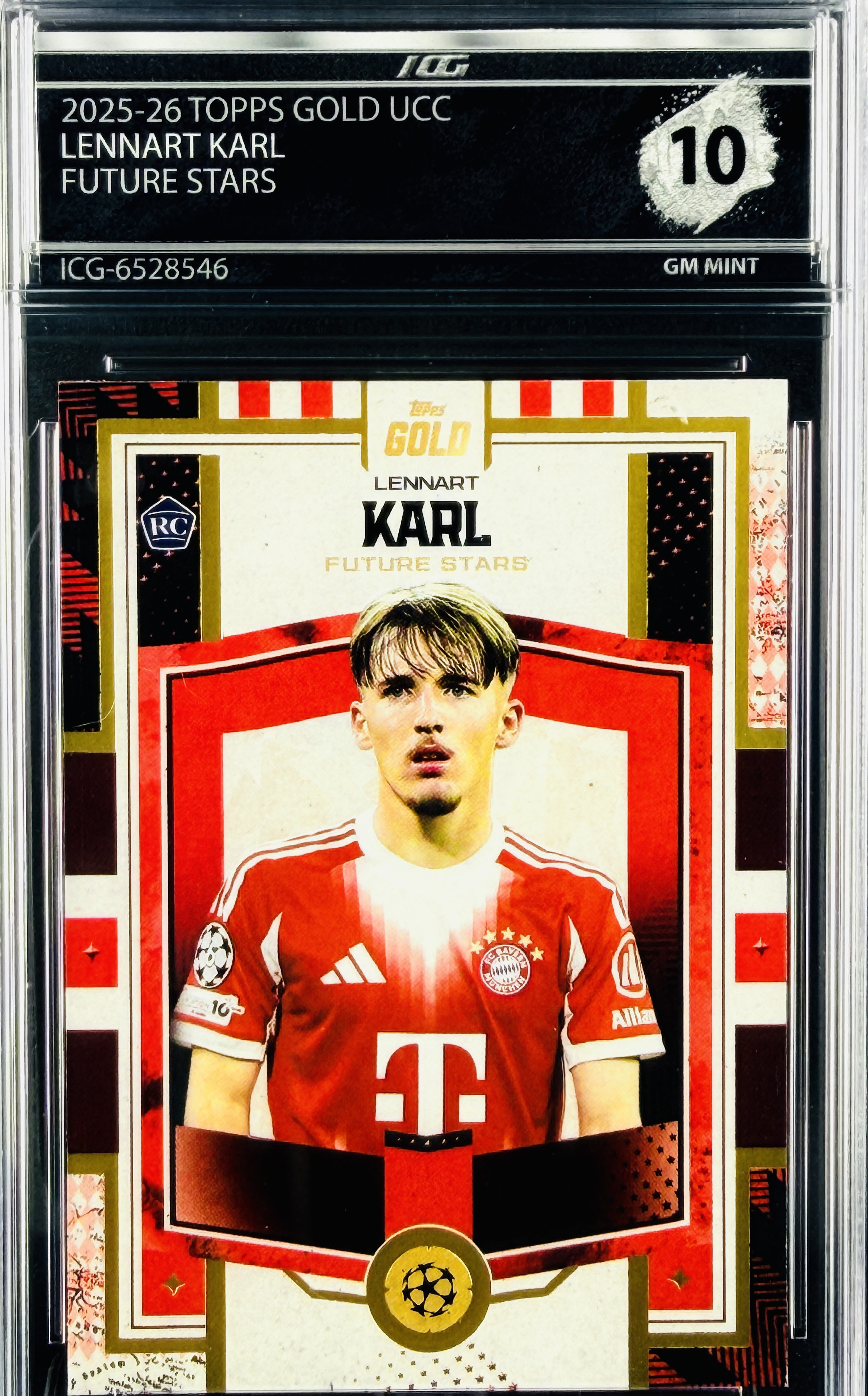 LENNART KARL · 2025-26 TOPPS GOLD UCC · FUTURE STARS