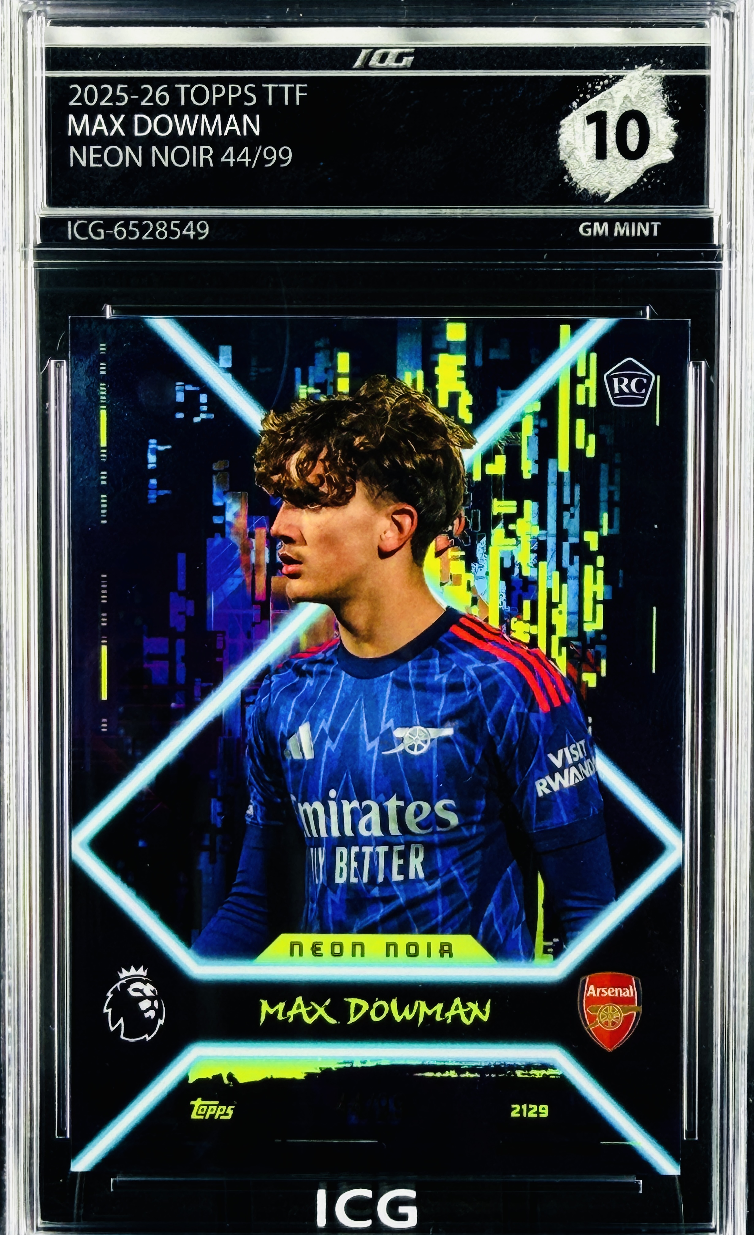 MAX DOWMAN · 2025-26 TOPPS TTF · NEON NOIR 44/99