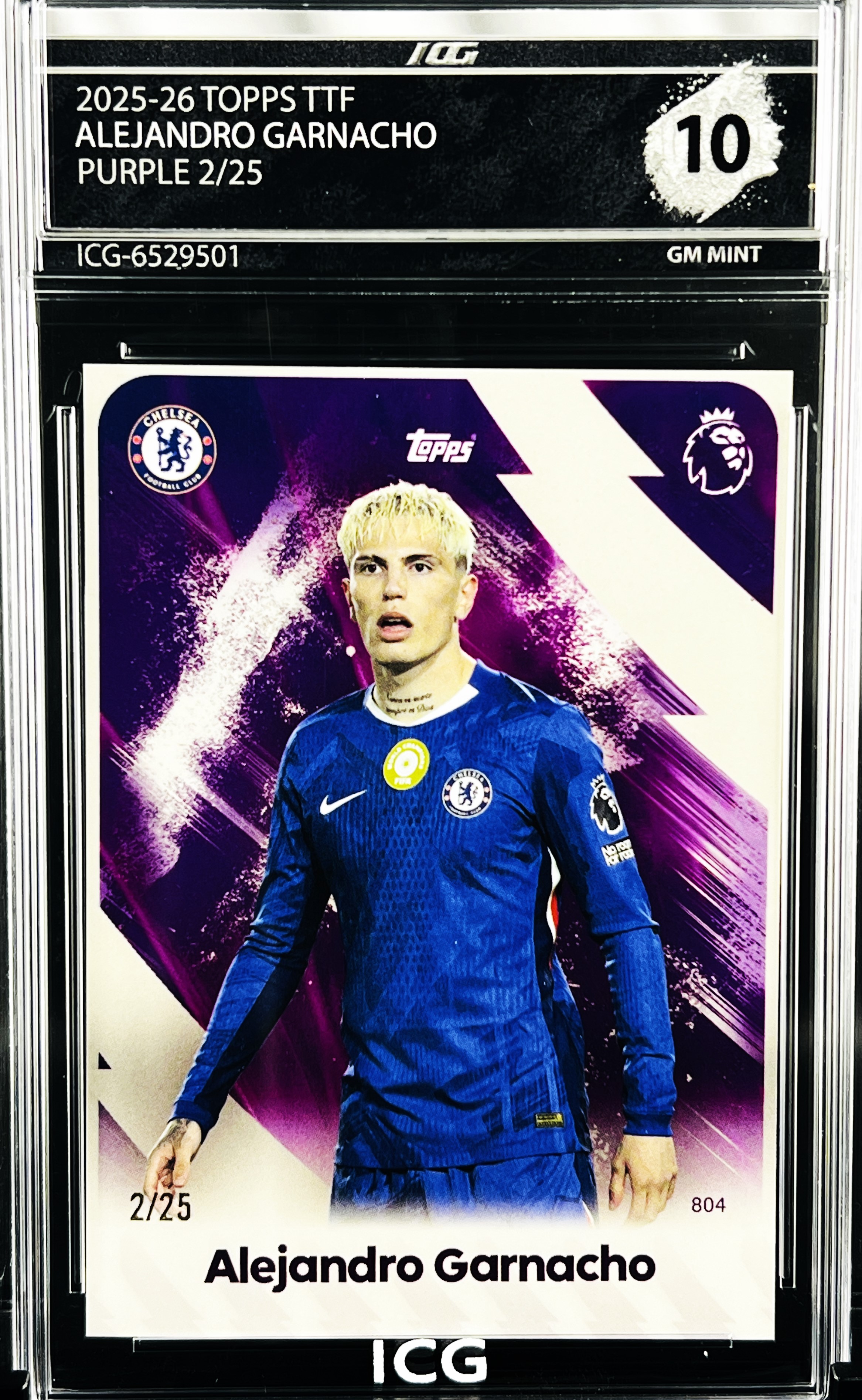 ALEJANDRO GARNACHO · 2025-26 TOPPS TTF · PURPLE 2/25
