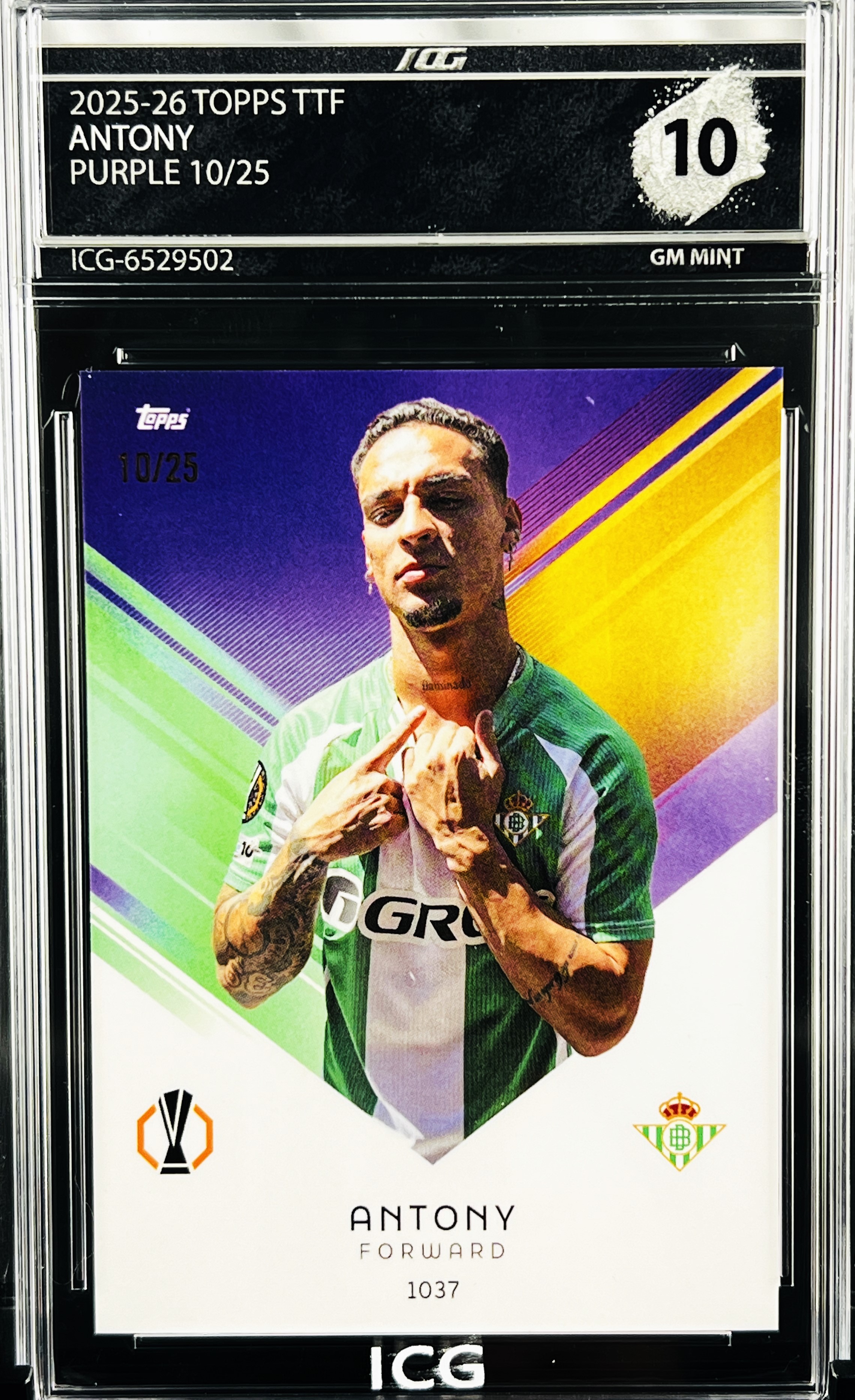 ANTONY · 2025-26 TOPPS TTF · PURPLE 10/25