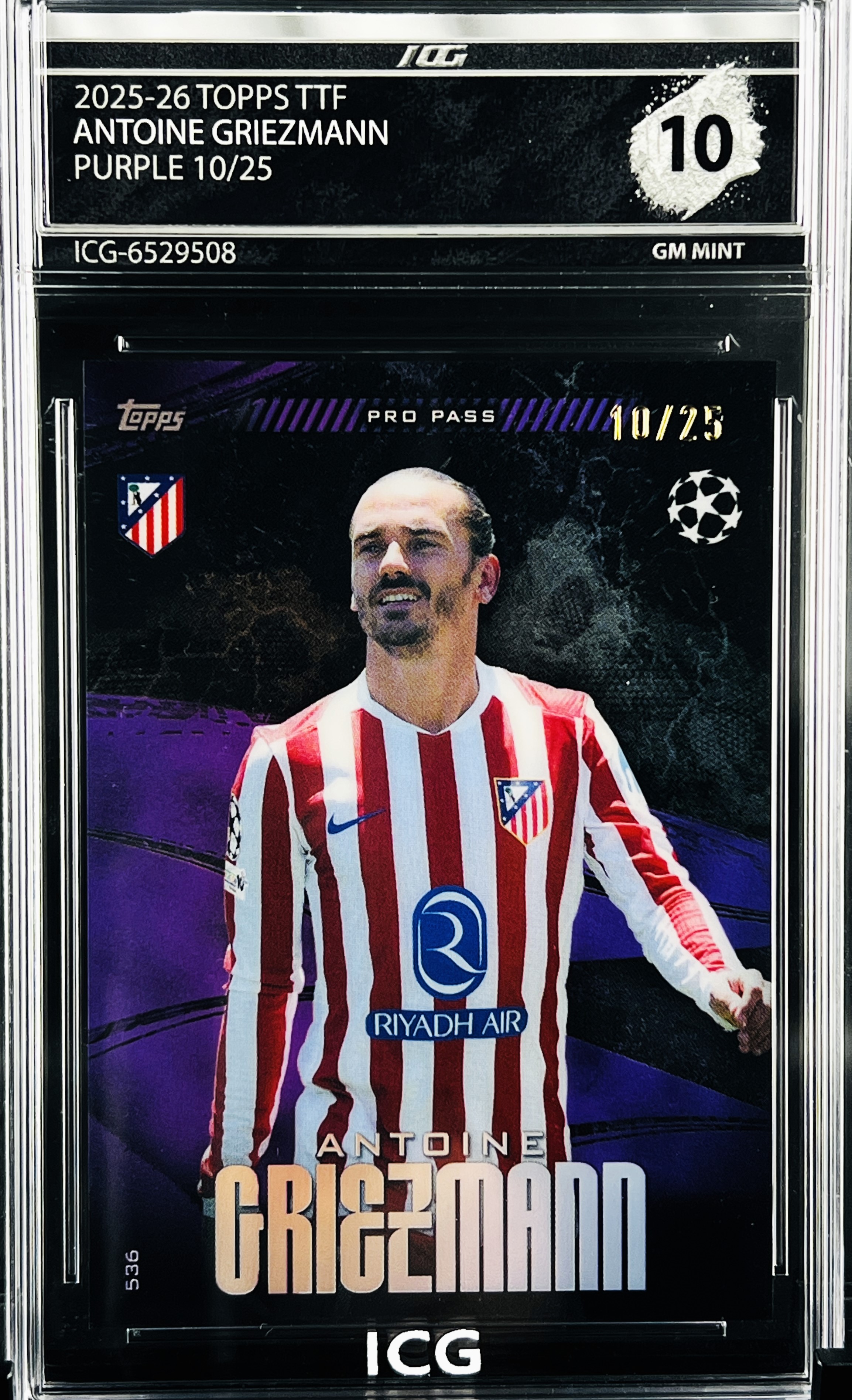 ANTOINE GRIEZMANN · 2025-26 TOPPS TTF · PURPLE 10/25