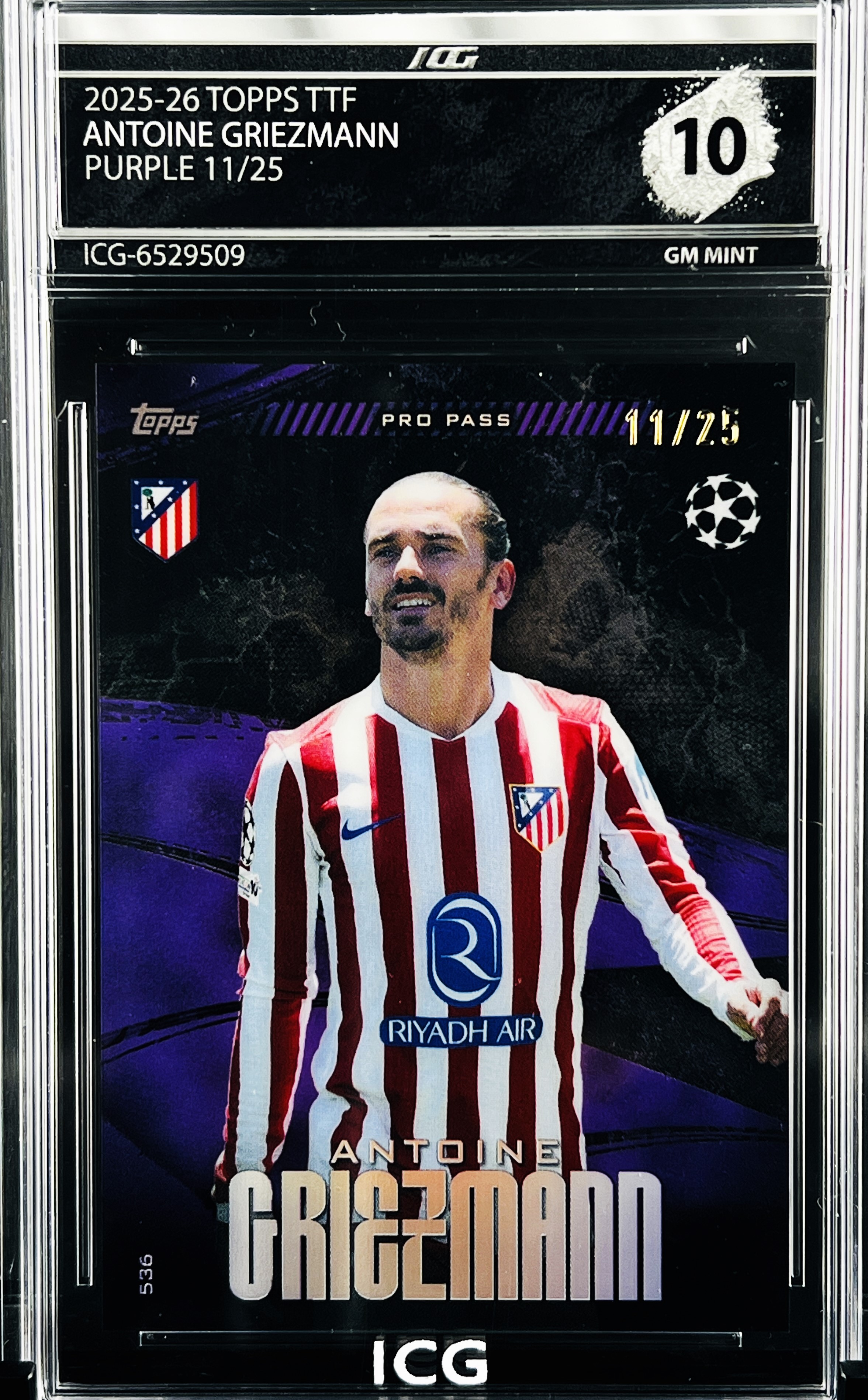 ANTOINE GRIEZMANN · 2025-26 TOPPS TTF · PURPLE 11/25
