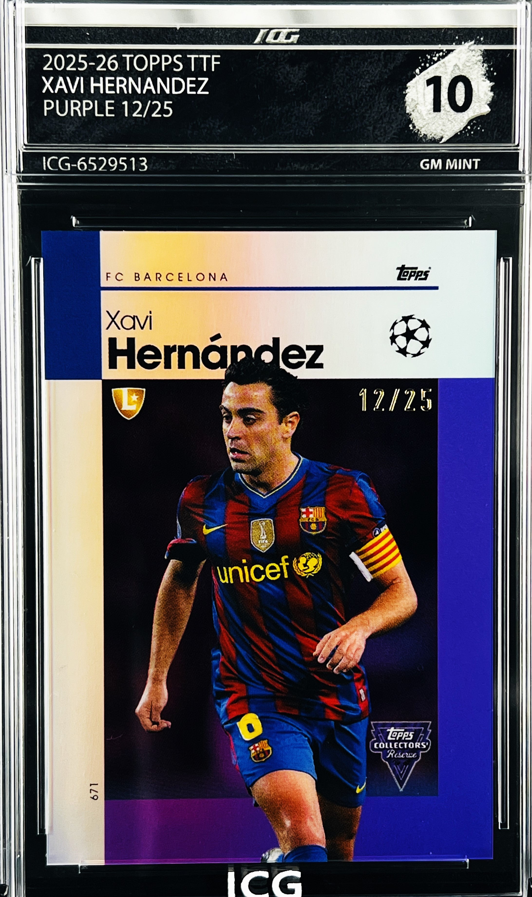 XAVI HERNANDEZ · 2025-26 TOPPS TTF · PURPLE 12/25