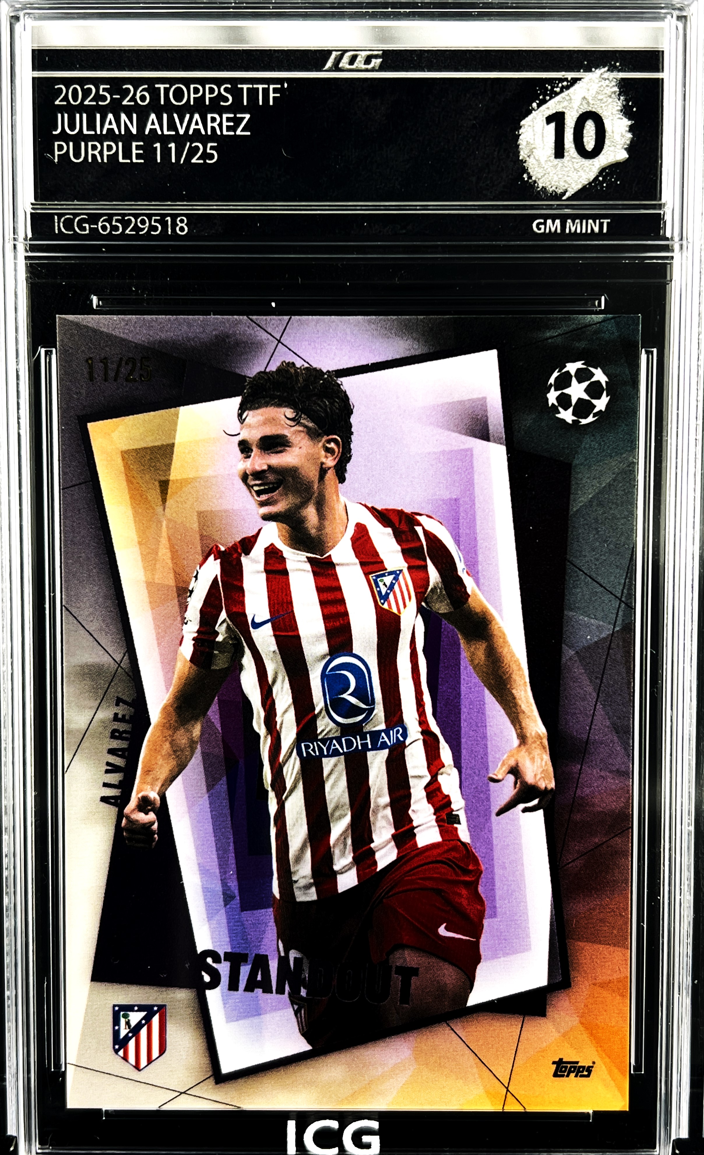 JULIAN ALVAREZ · 2025-26 TOPPS TTF · PURPLE 11/25