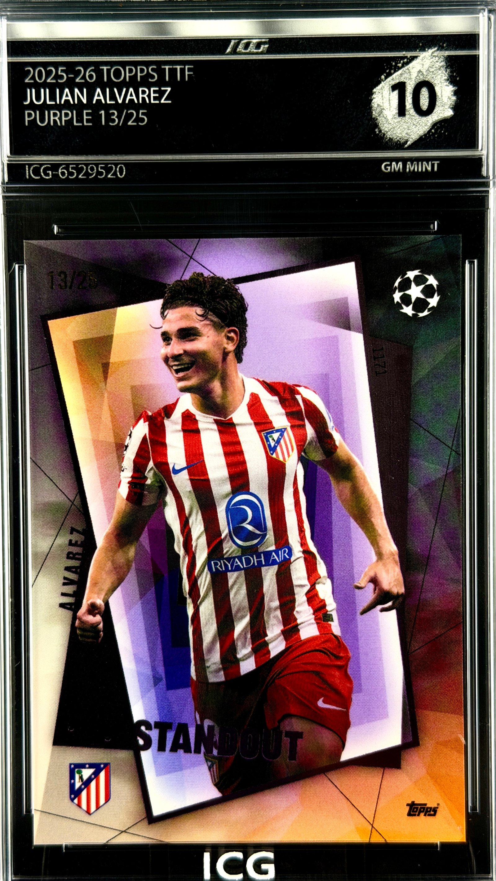 JULIAN ALVAREZ · 2025-26 TOPPS TTF · PURPLE 13/25