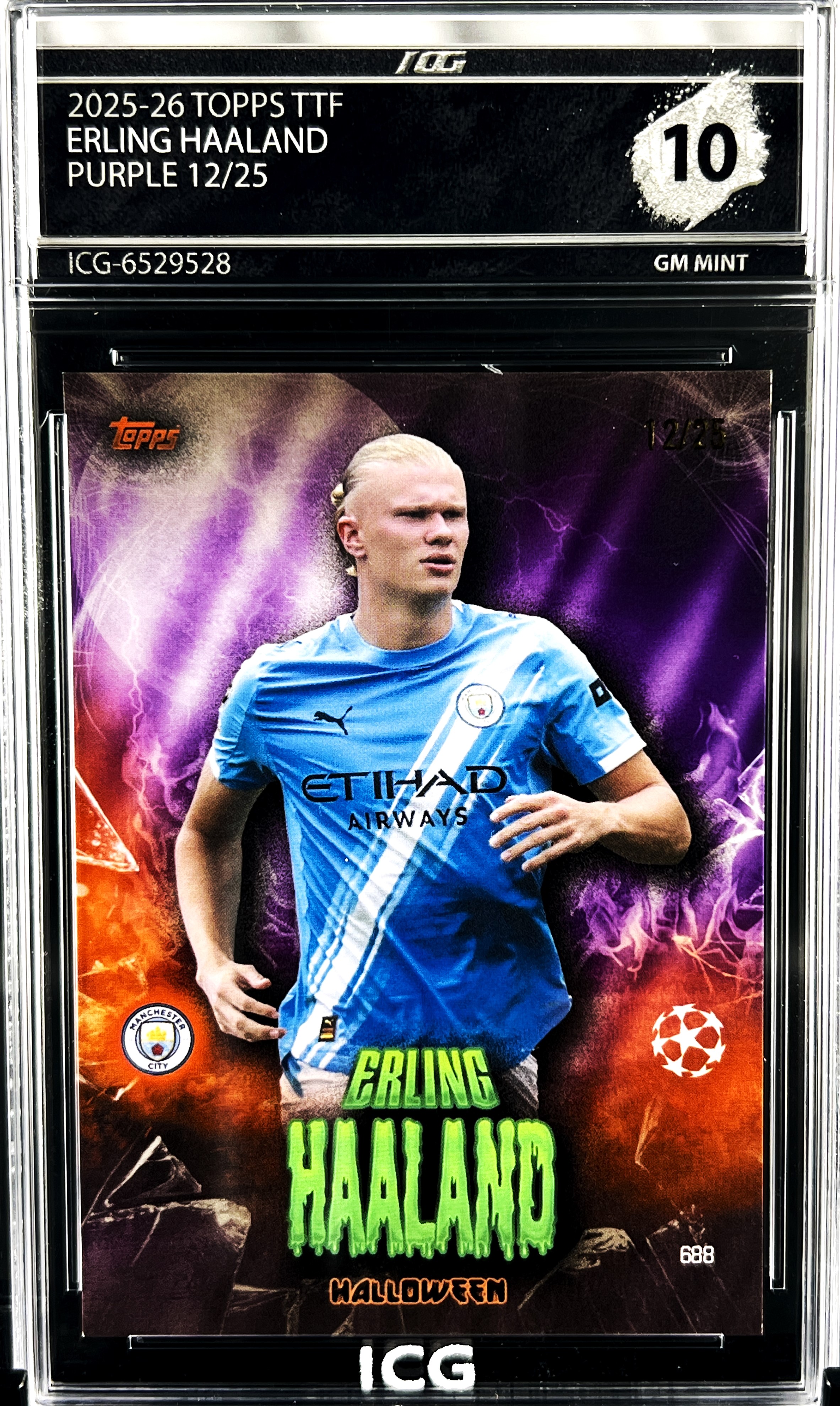 ERLING HAALAND · 2025-26 TOPPS TTF · PURPLE 12/25