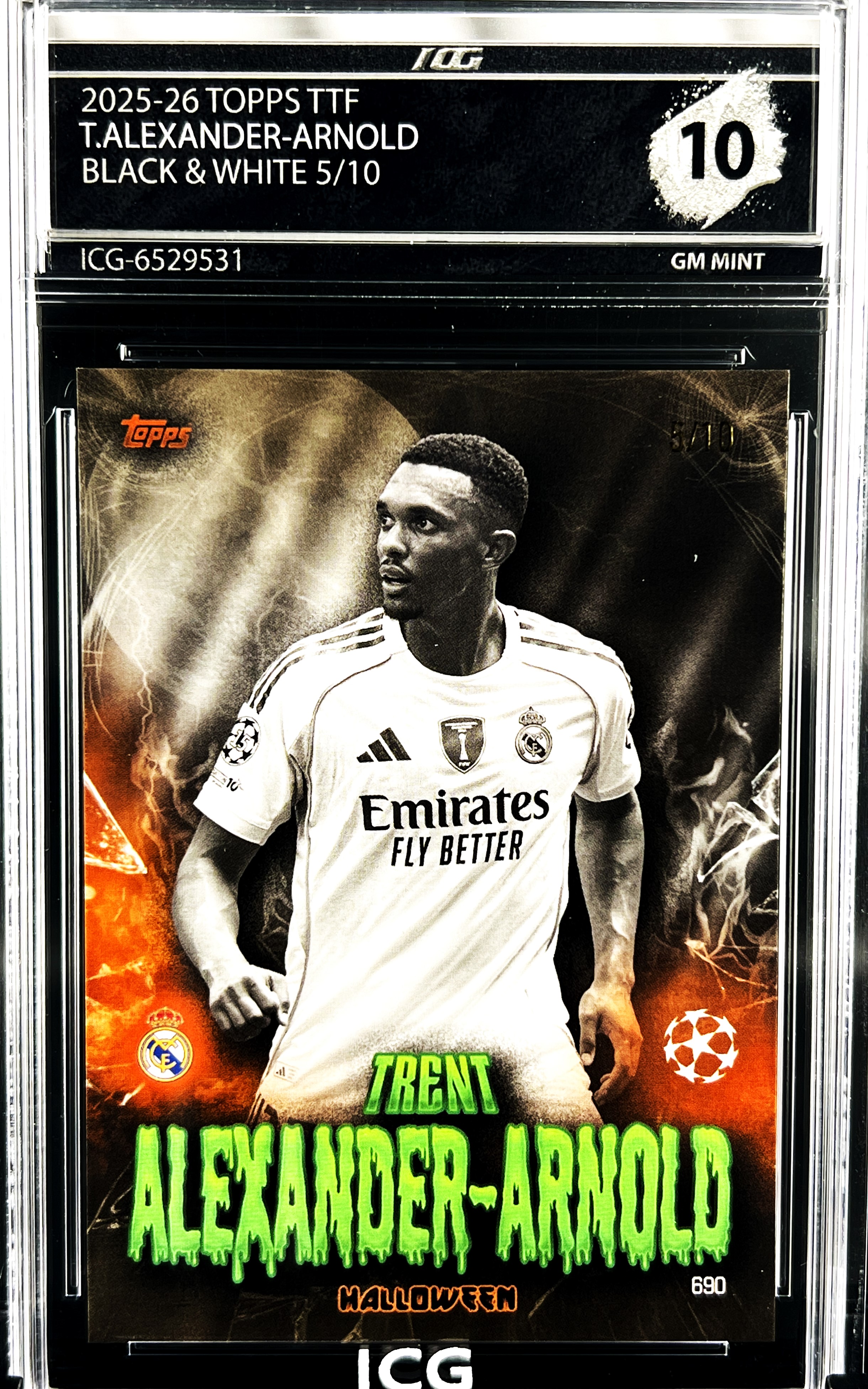 T.ALEXANDER-ARNOLD · 2025-26 TOPPS TTF · BLACK & WHITE 5/10