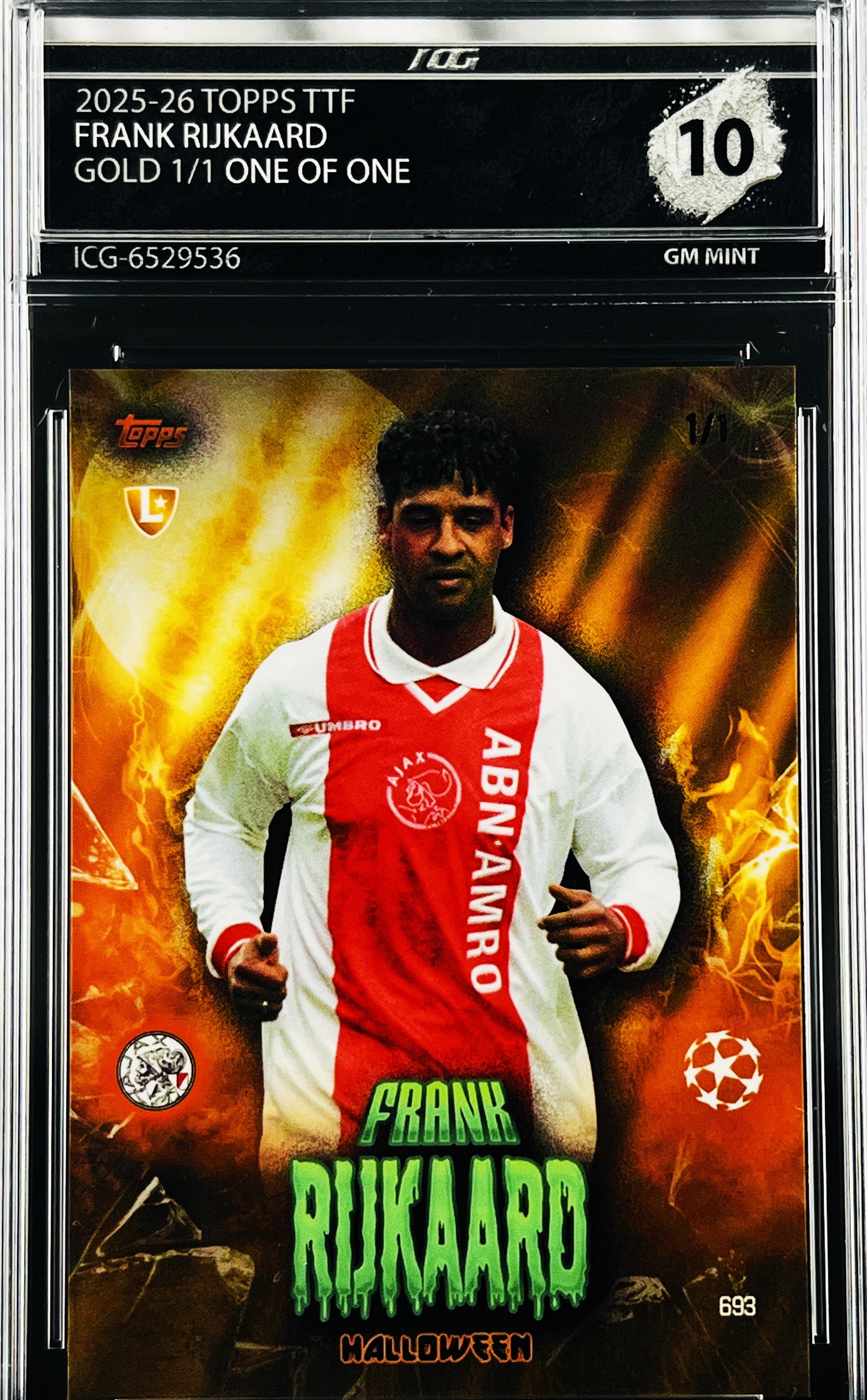 FRANK RIJKAARD · 2025-26 TOPPS TTF · GOLD 1/1 ONE OF ONE