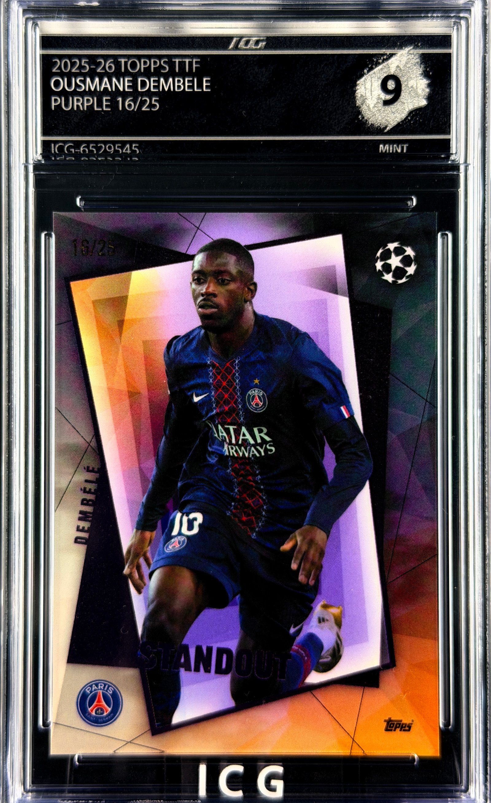 OUSMANE DEMBELE · 2025-26 TOPPS TTF · PURPLE 16/25