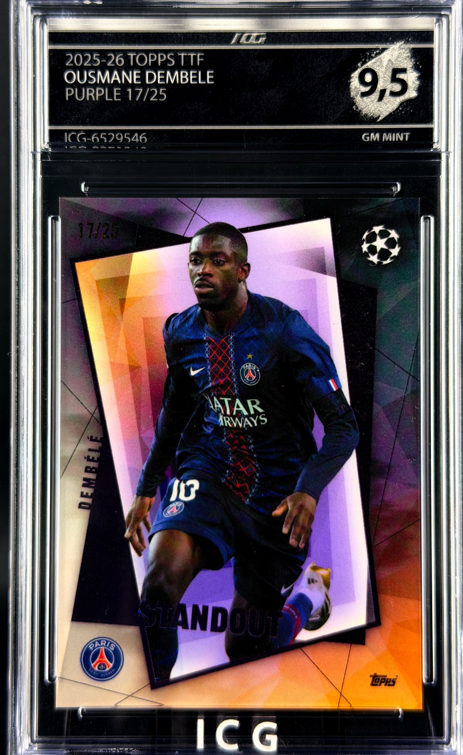 OUSMANE DEMBELE · 2025-26 TOPPS TTF · PURPLE 17/25