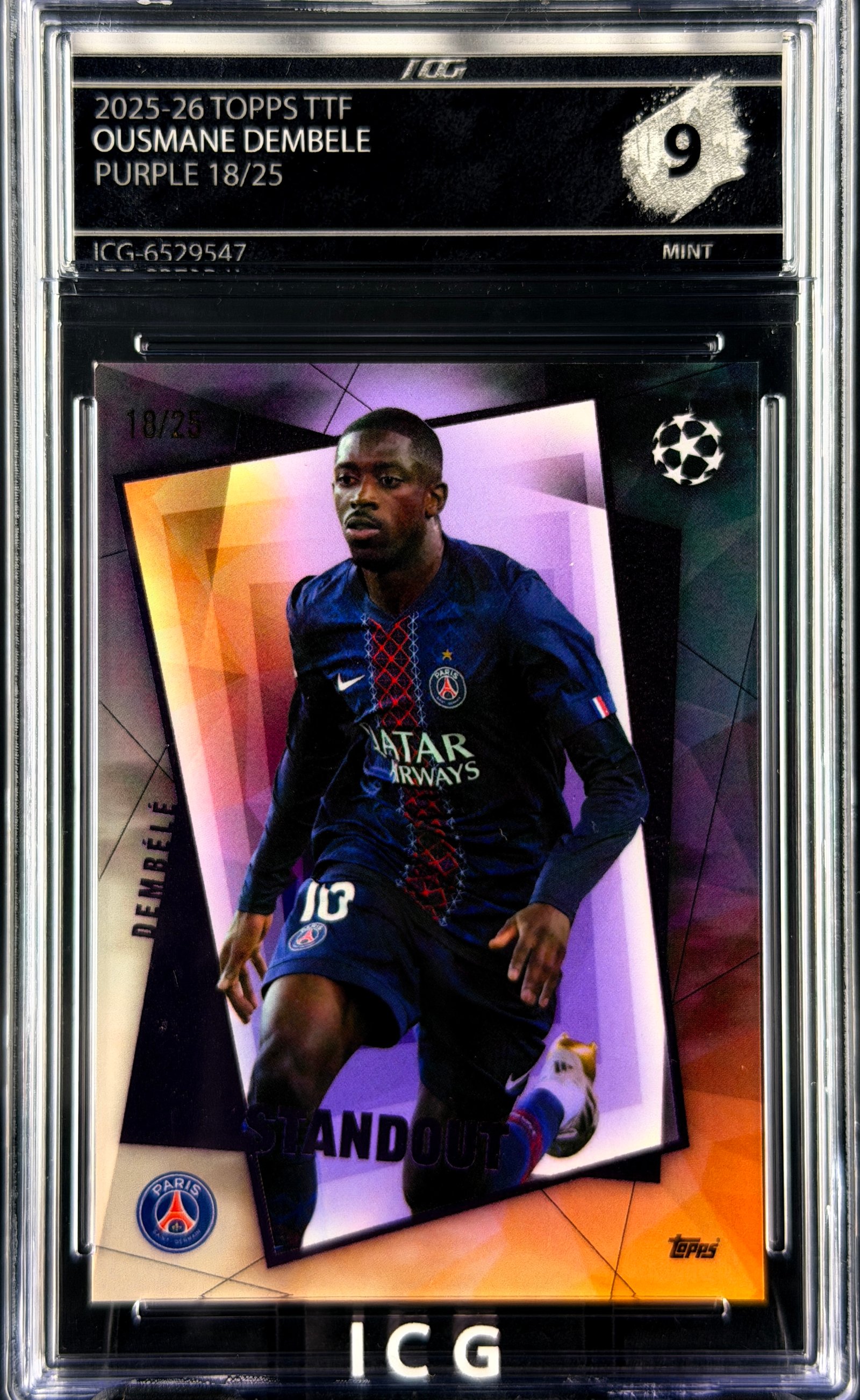 OUSMANE DEMBELE · 2025-26 TOPPS TTF · PURPLE 18/25