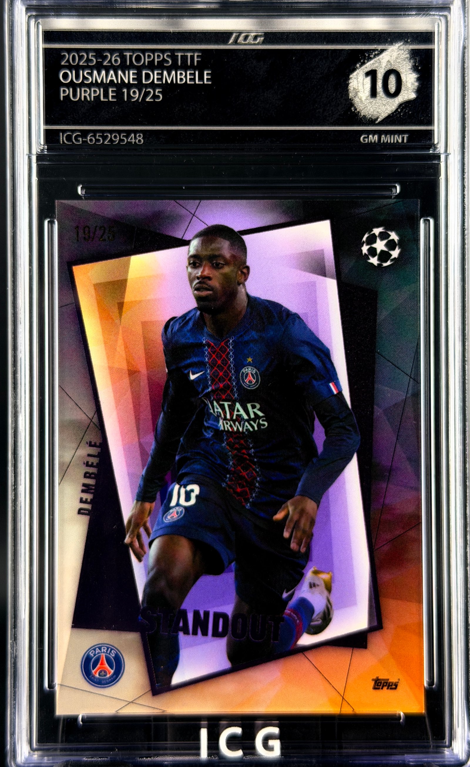 OUSMANE DEMBELE · 2025-26 TOPPS TTF · PURPLE 19/25