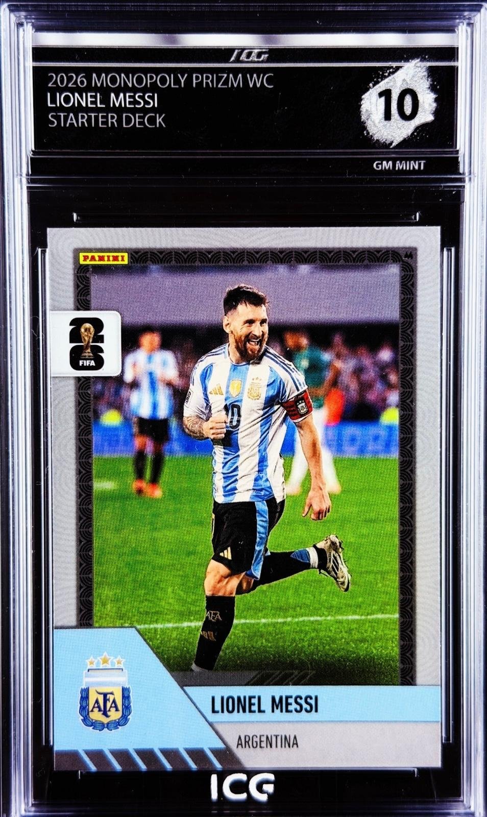 LIONEL MESSI · 2026 MONOPOLY PRIZM WC · STARTER DECK
